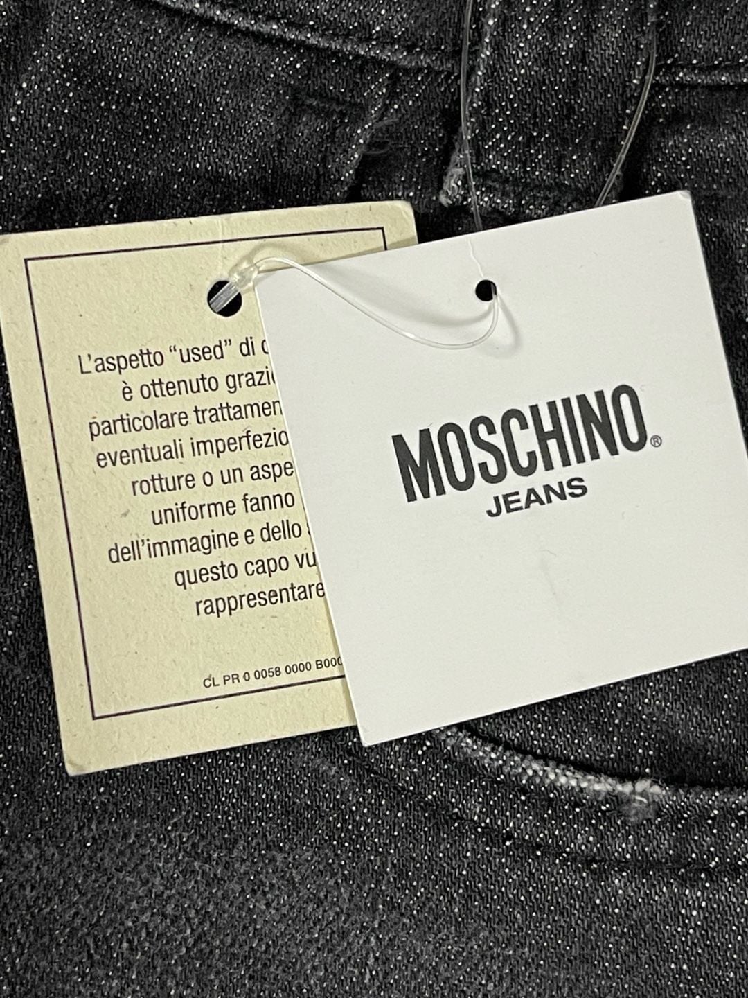Moschino Jeans Slim Fit NWT Size 29 Black Distressed Denim Pants 4