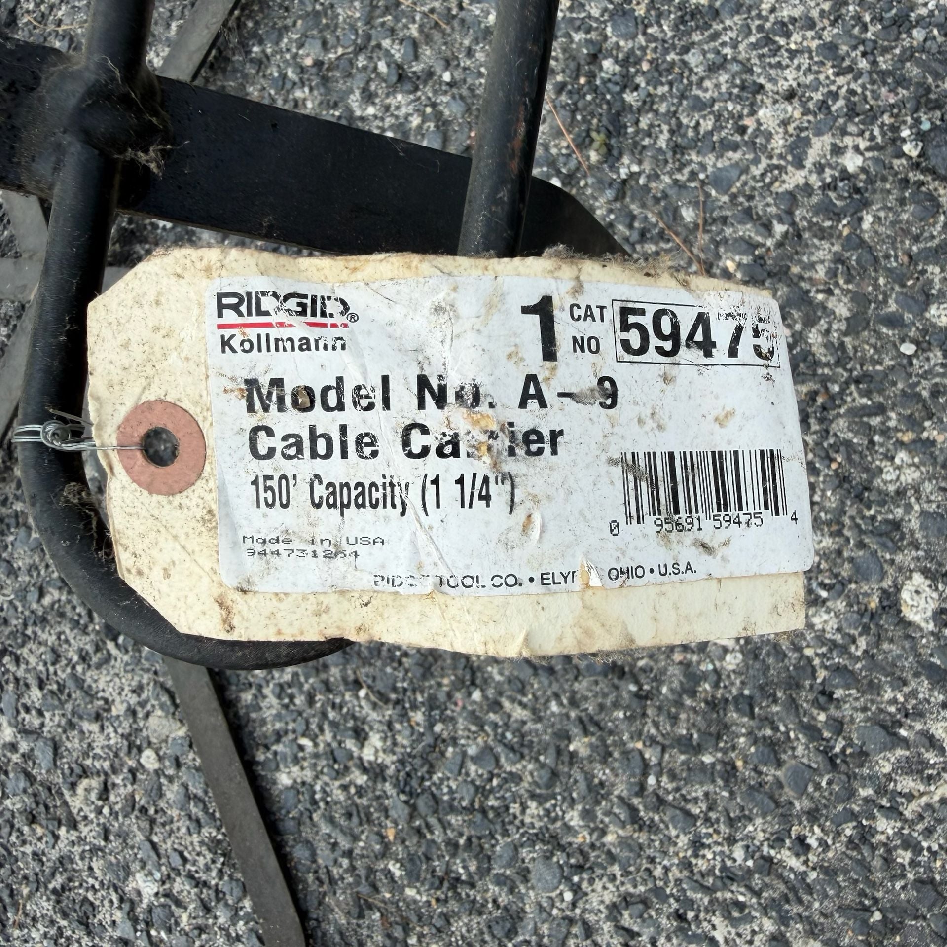 RIDGID A-9 (59475) Cable Carrier, 150 ft. Capacity, 2