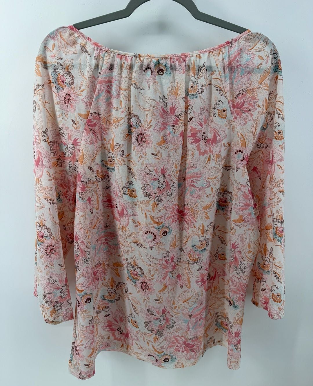 Vintage 1970s Floral Peasant Blouse Xl-1X Boho Cottagecore 3