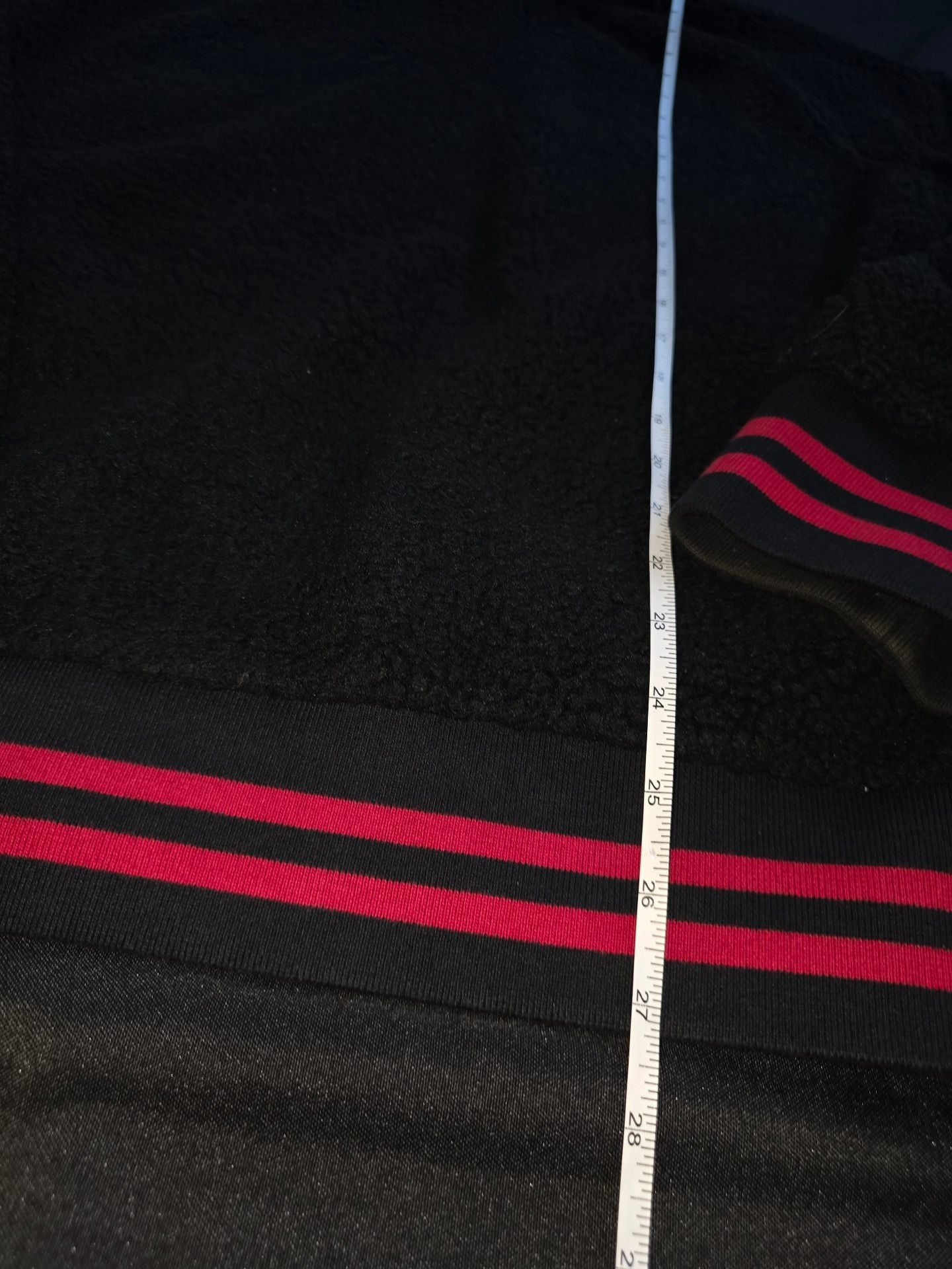 Polo Ralph Lauren Sherpa Fleece Full Zip Jacket Size M Black Red Striped 7