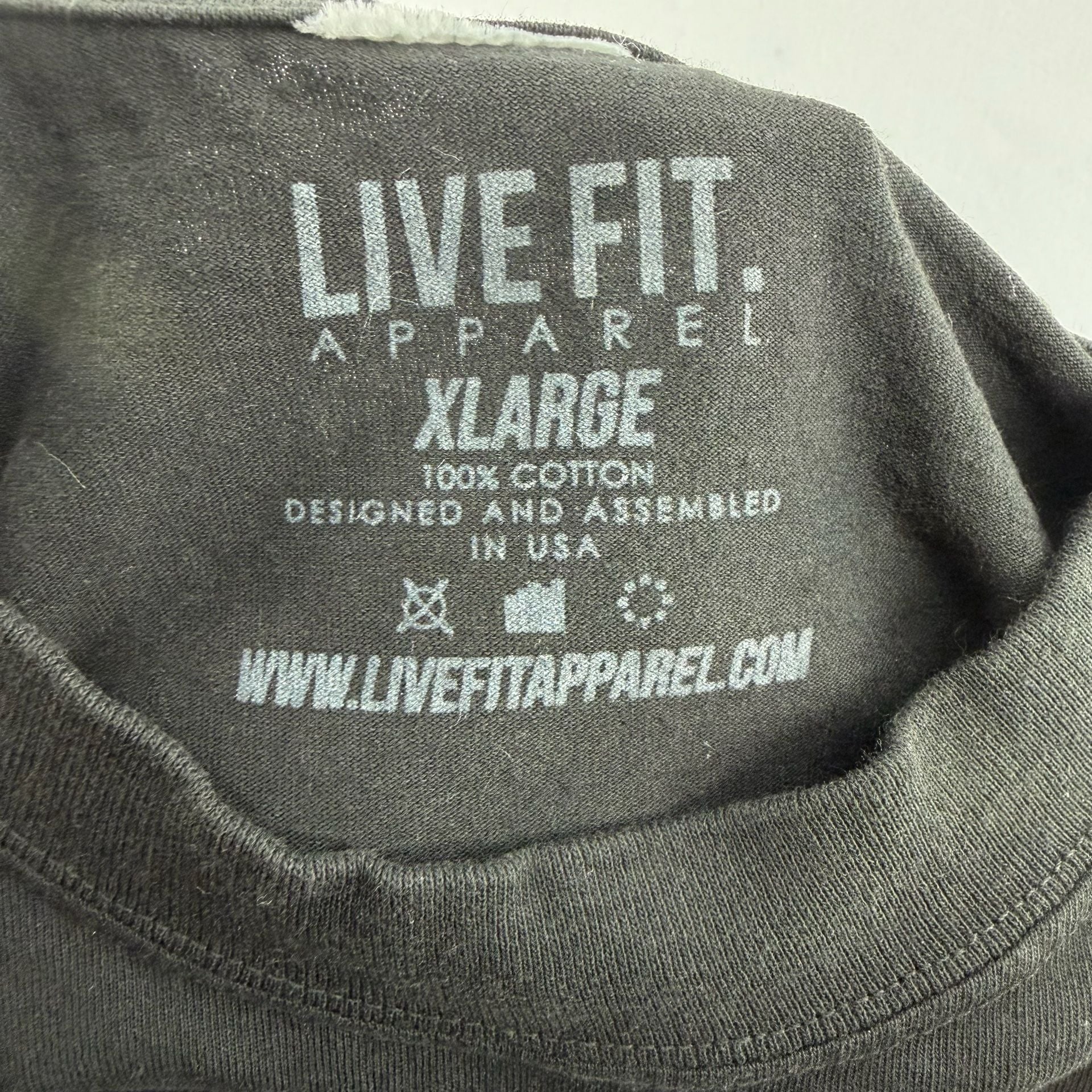 1677 Live Fit Apparel Graphic T-Shirt XL Black Never Quit Size XL 4