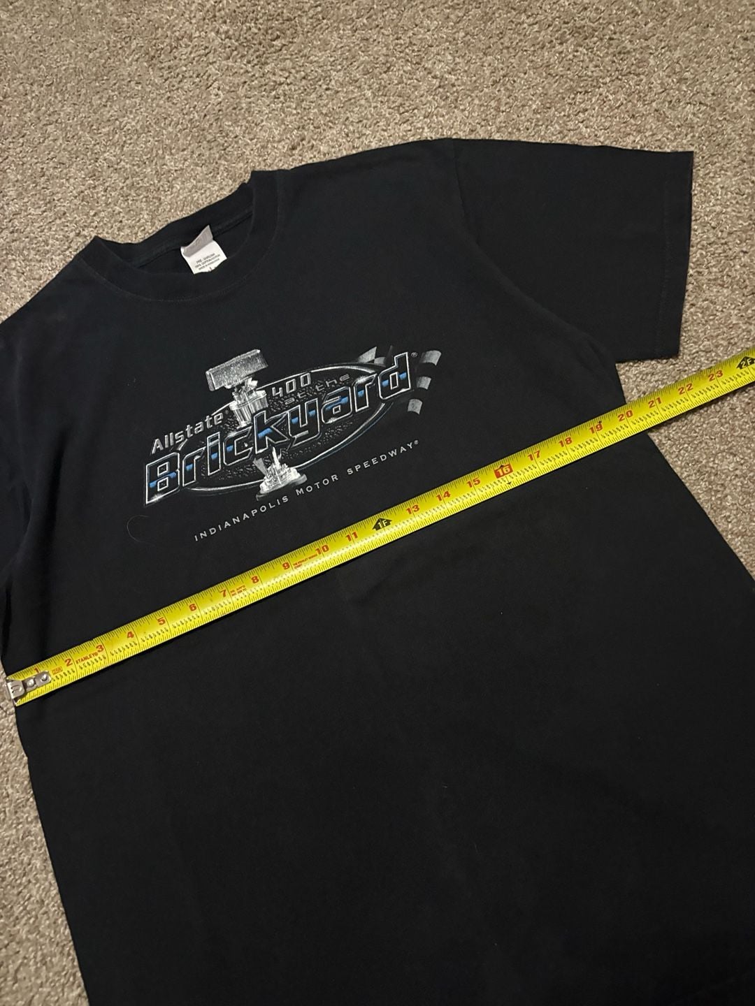 Early 2000s nascar Allstate 400 At The Brickyard T-Shirt Black Graphic Tee 5