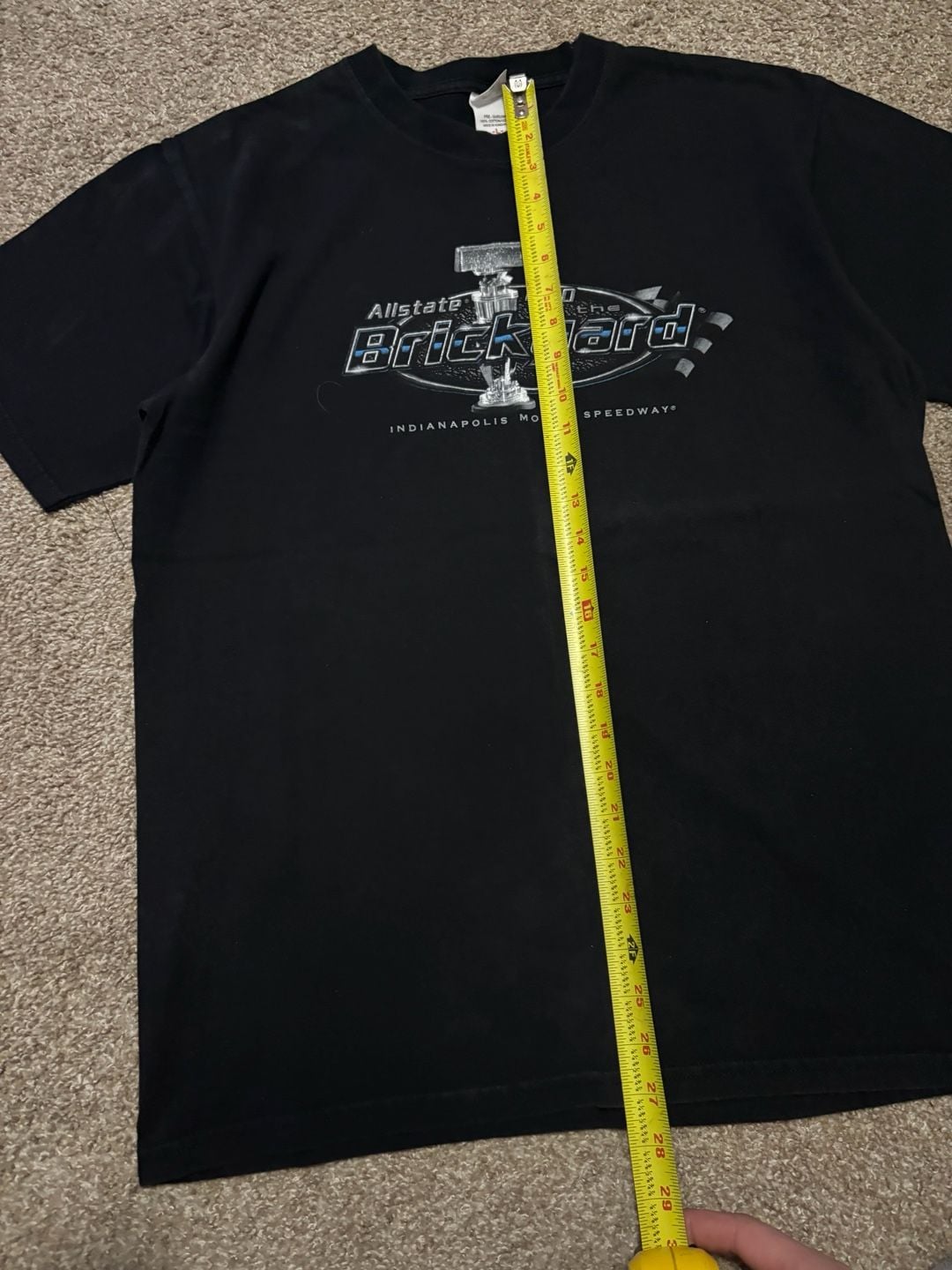 Early 2000s nascar Allstate 400 At The Brickyard T-Shirt Black Graphic Tee 6