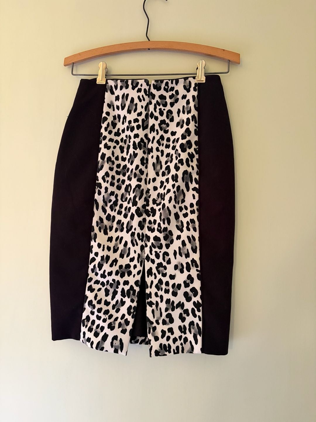 Skirt Pencil Leopard Print Black White 5