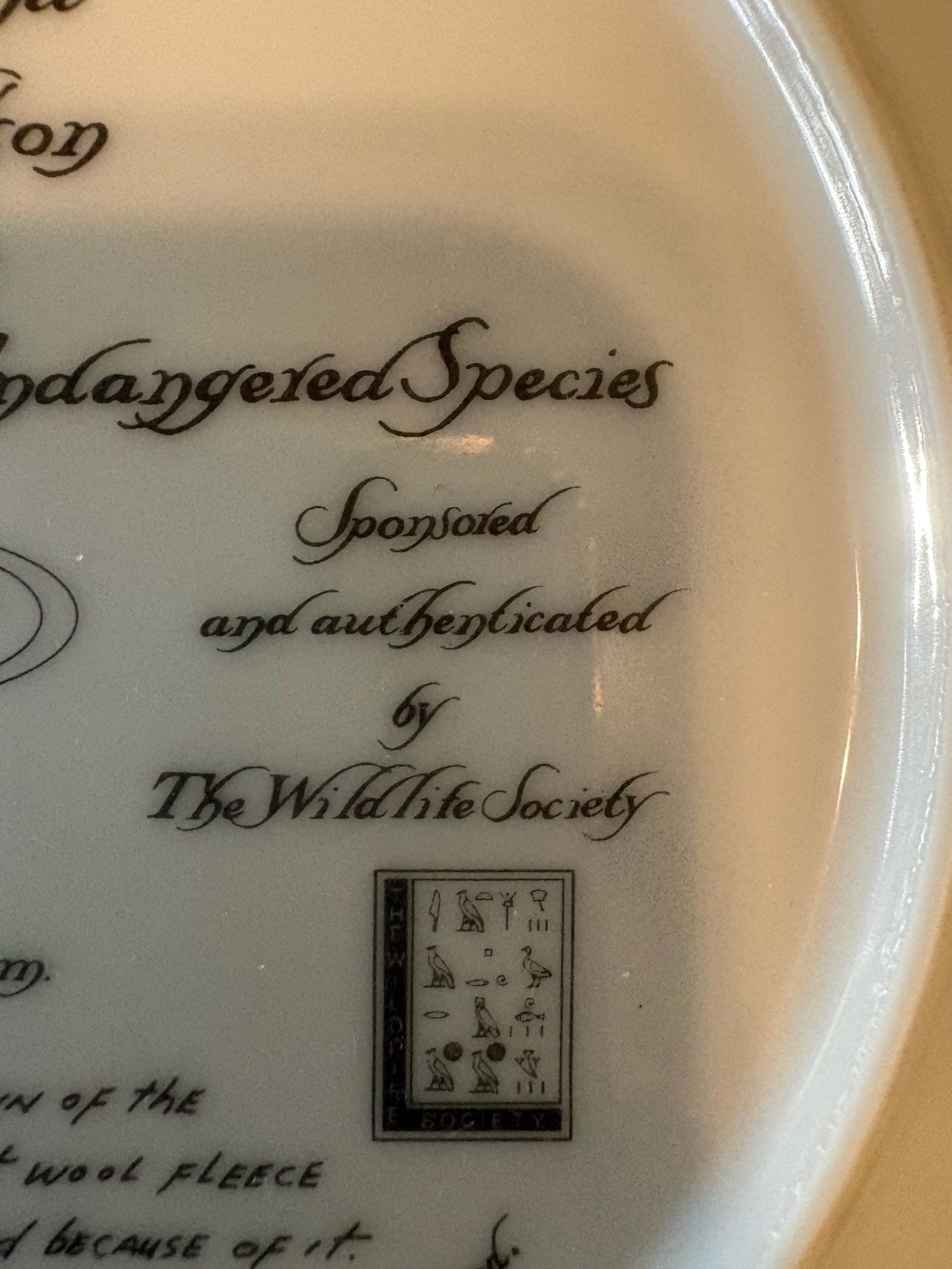 EUC W.J. George Collector Plate The Vicuna Will Nelson Last Of Their Kind 7