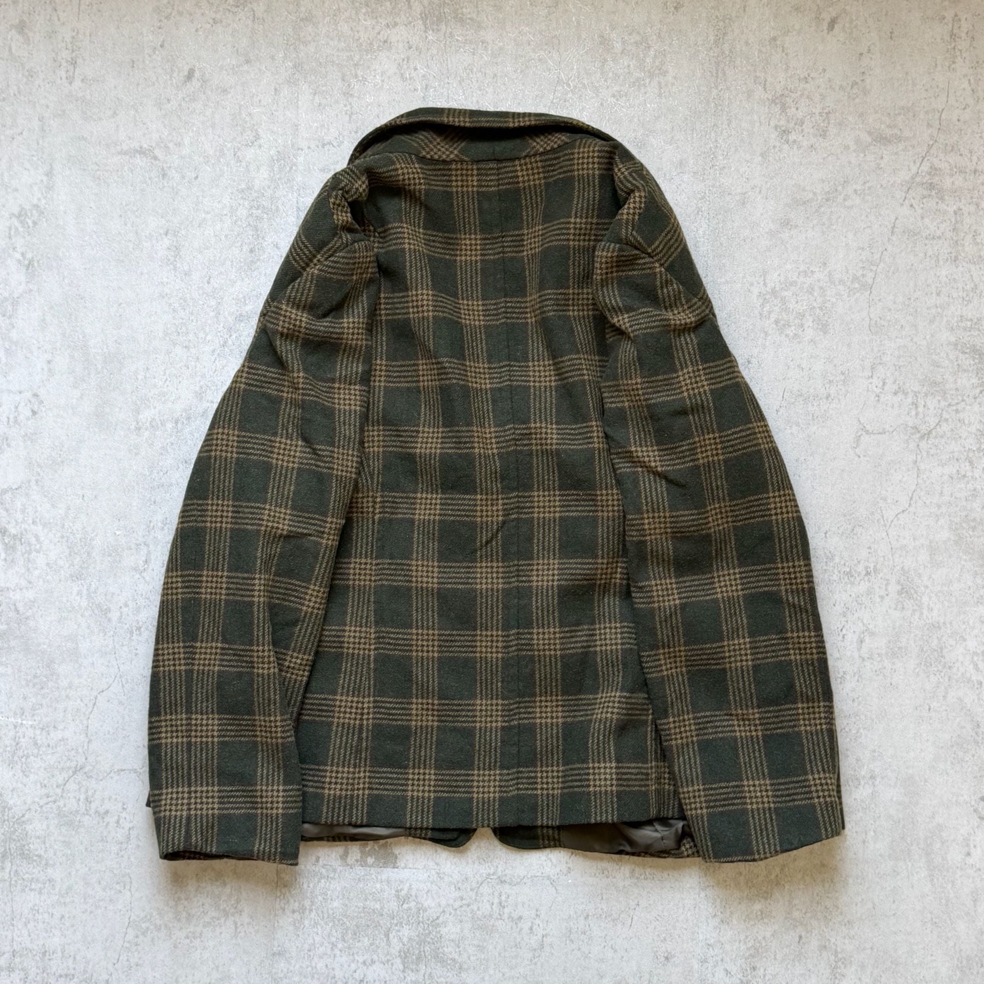 Talbots Woman Petite Blazer Size 18WP Green Plaid Wool Blend Jacket 7
