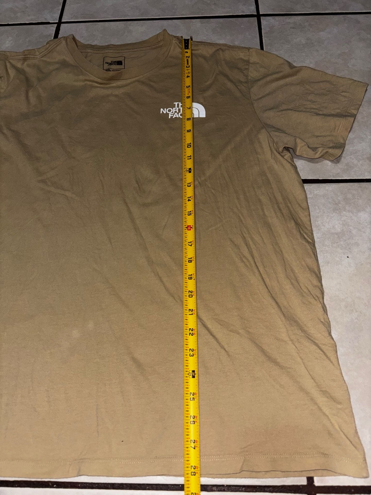 The North Face Logo T-Shirt Size XL Tan Short Sleeve Graphic Tee 4