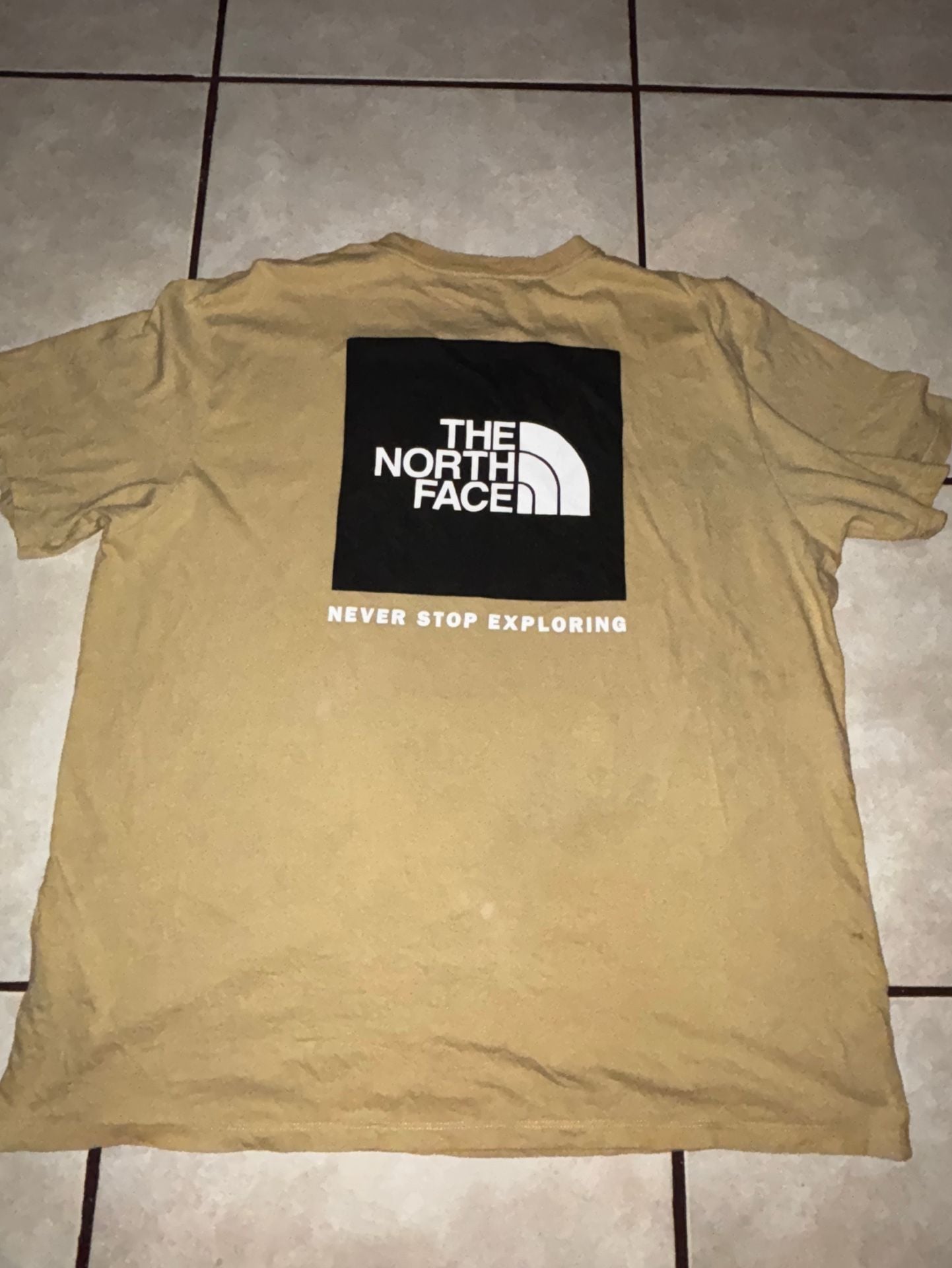 The North Face Logo T-Shirt Size XL Tan Short Sleeve Graphic Tee 5