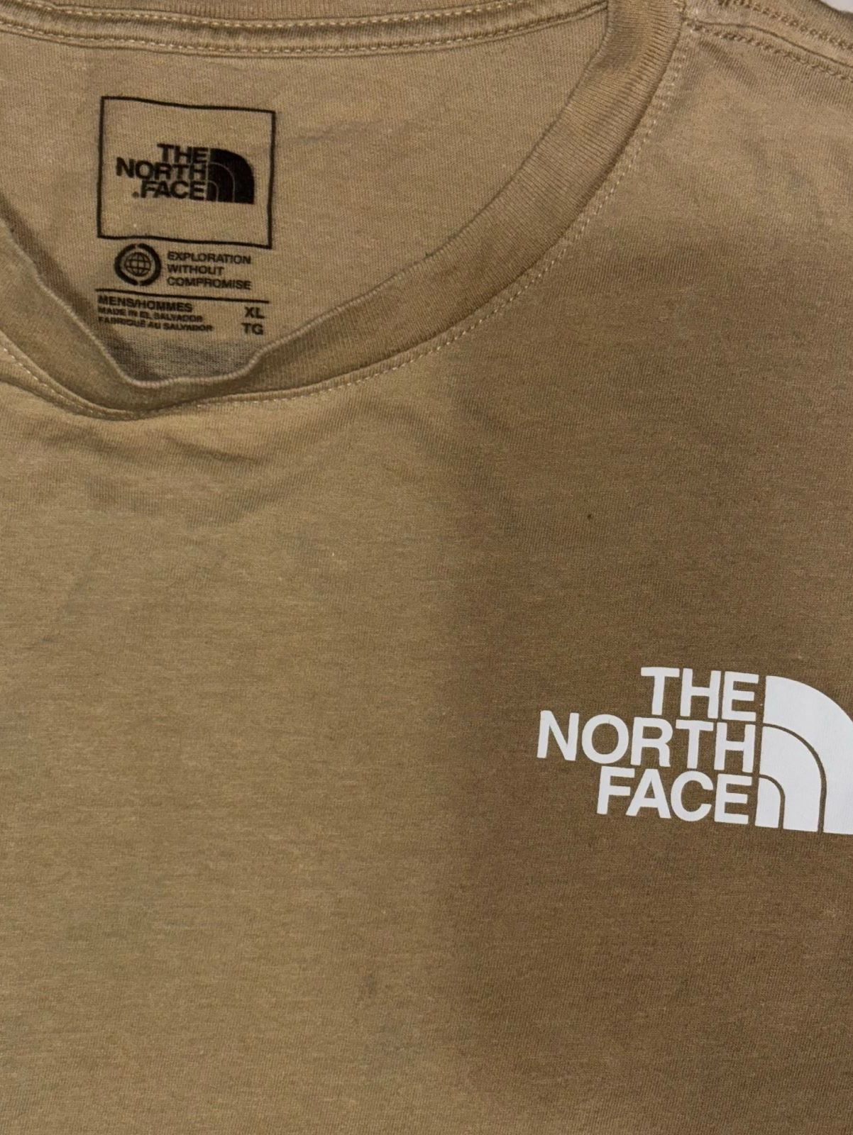The North Face Logo T-Shirt Size XL Tan Short Sleeve Graphic Tee 3