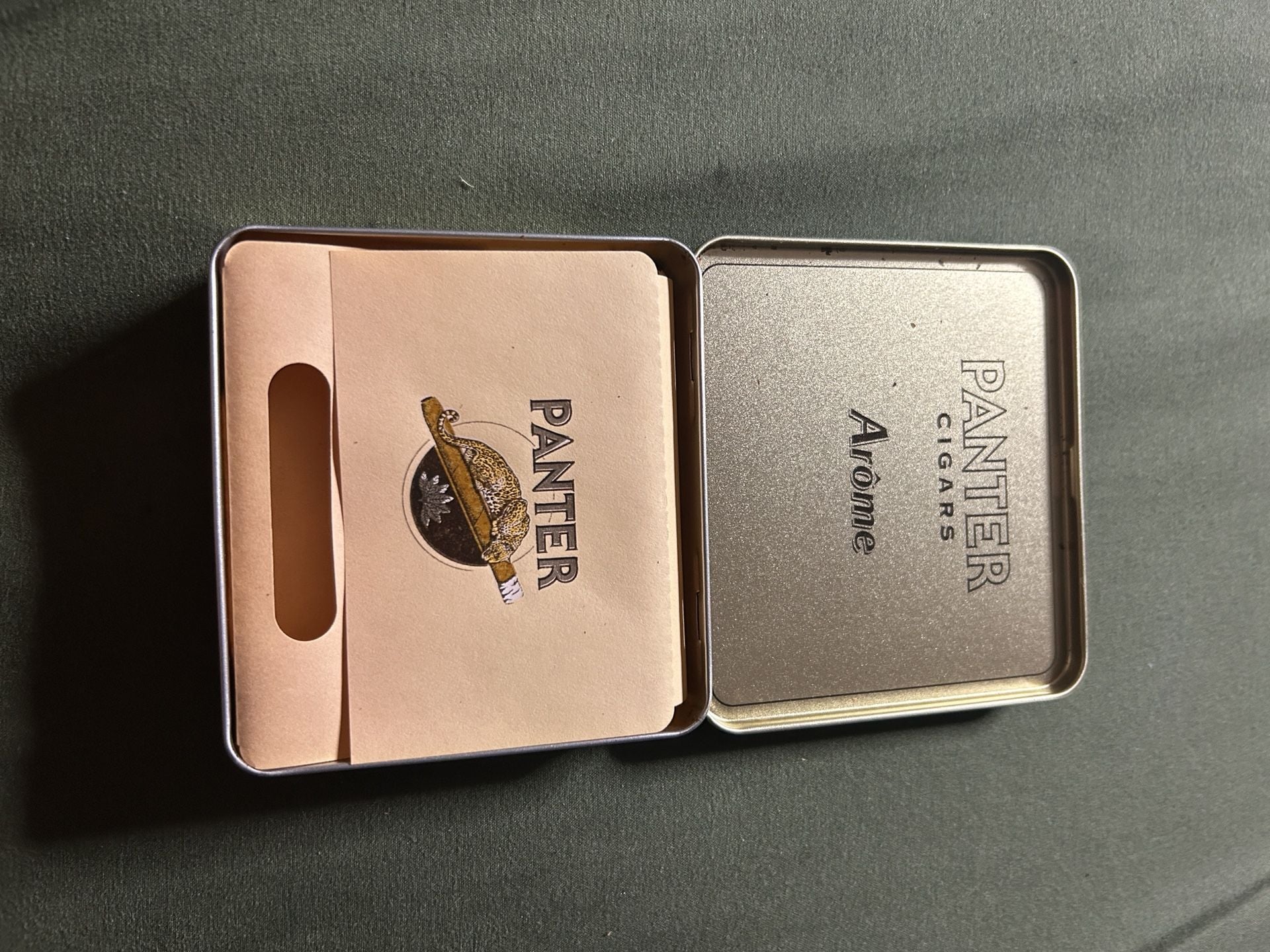 Panter Arôme Cigar Tin Empty Collectible Metal Case 3