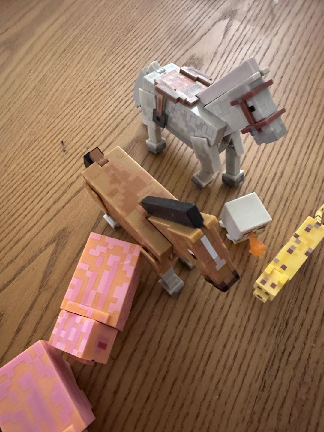 Minecraft Action Figures Lot Figures Blocks Animals Weapons Lot 4
