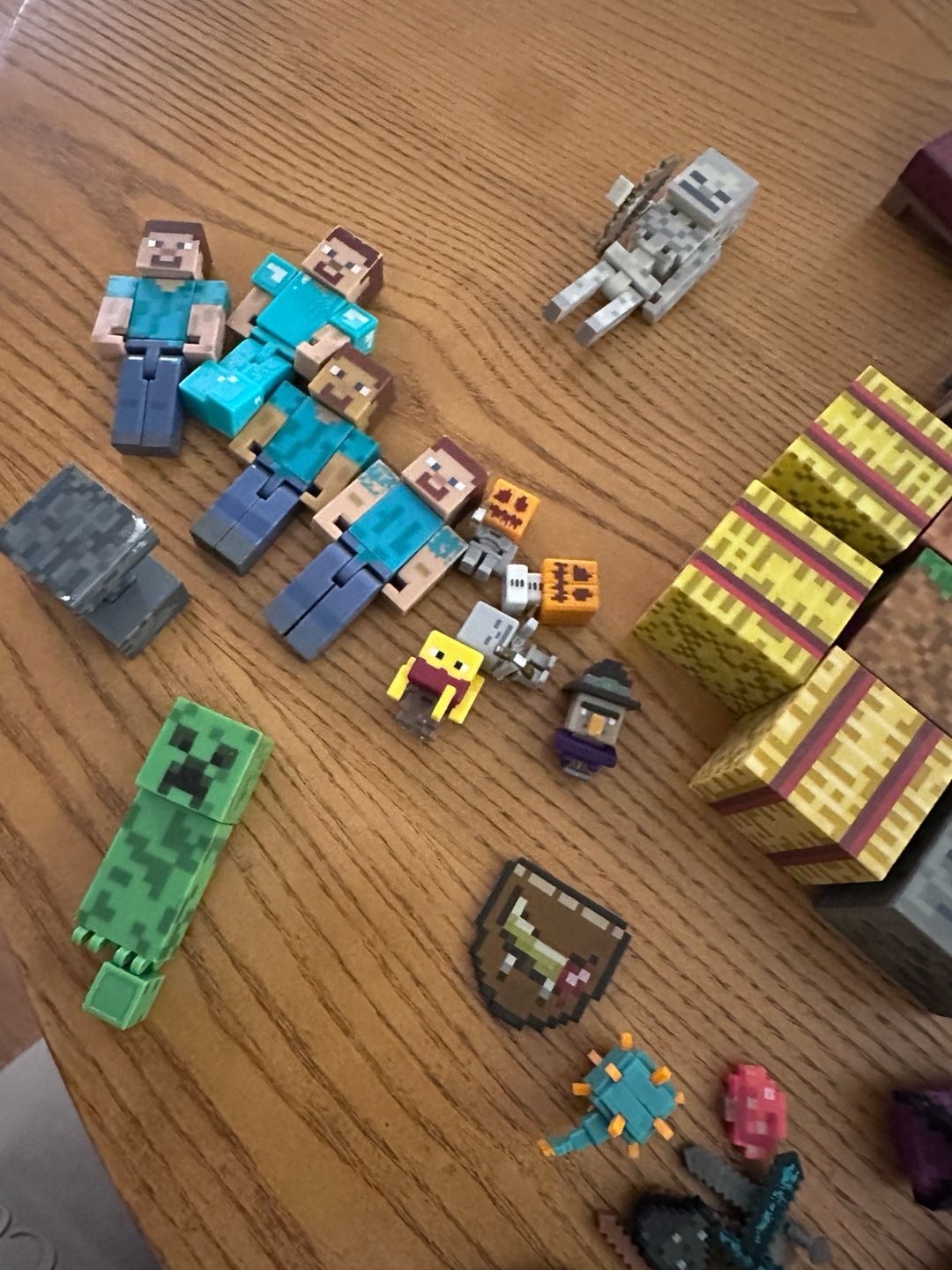 Minecraft Action Figures Lot Figures Blocks Animals Weapons Lot 5