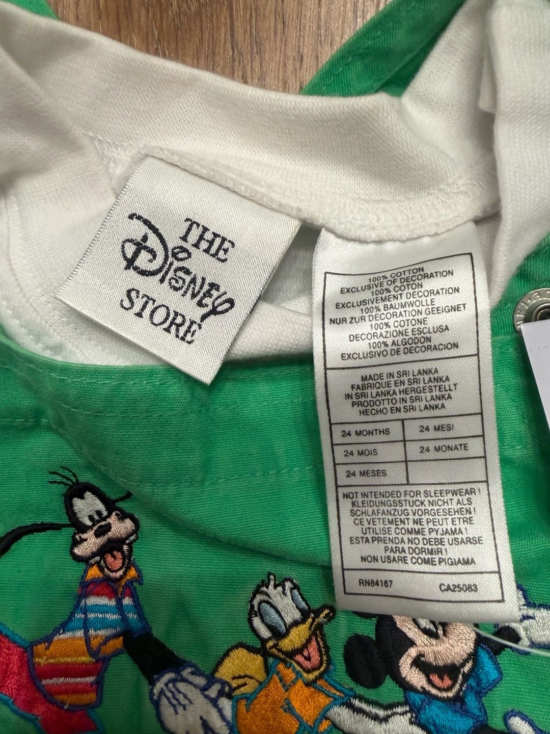 Vintage y2k Disney Store Mickey Donald Duck Goofy overalls set 24 mos 4