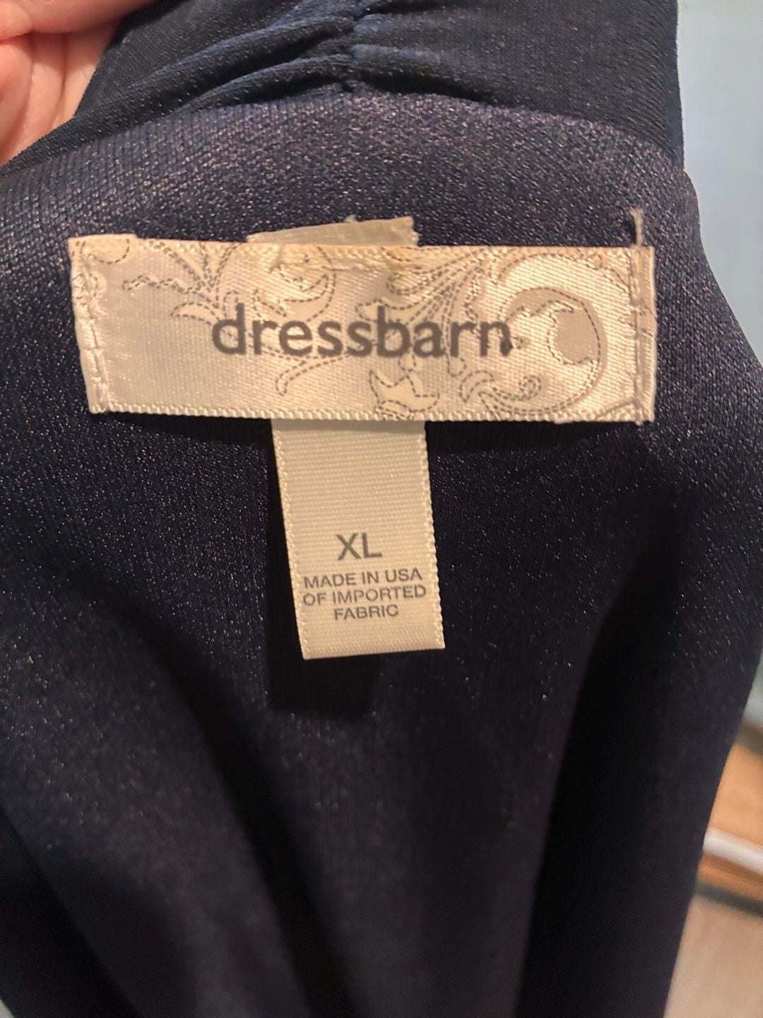 dressbarn Cardigan Size XL Blue Open Front Peplum Drape 4