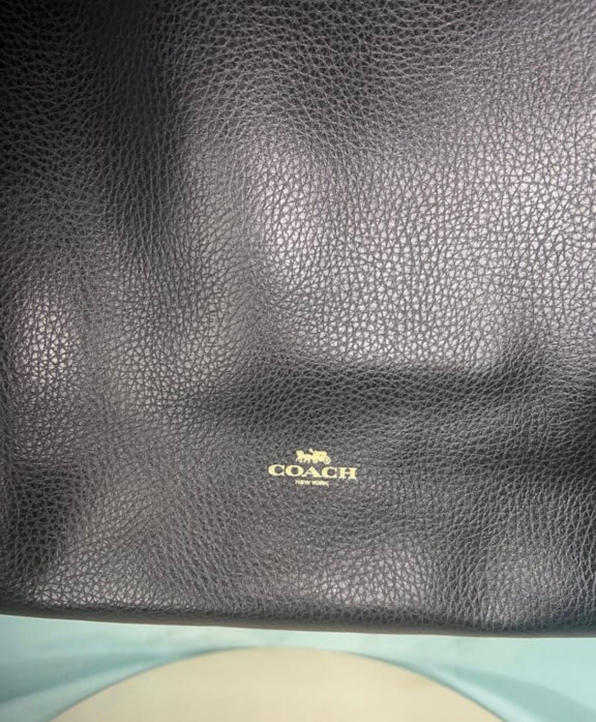 Coach Black Pebbled Leather Tote Bag 3