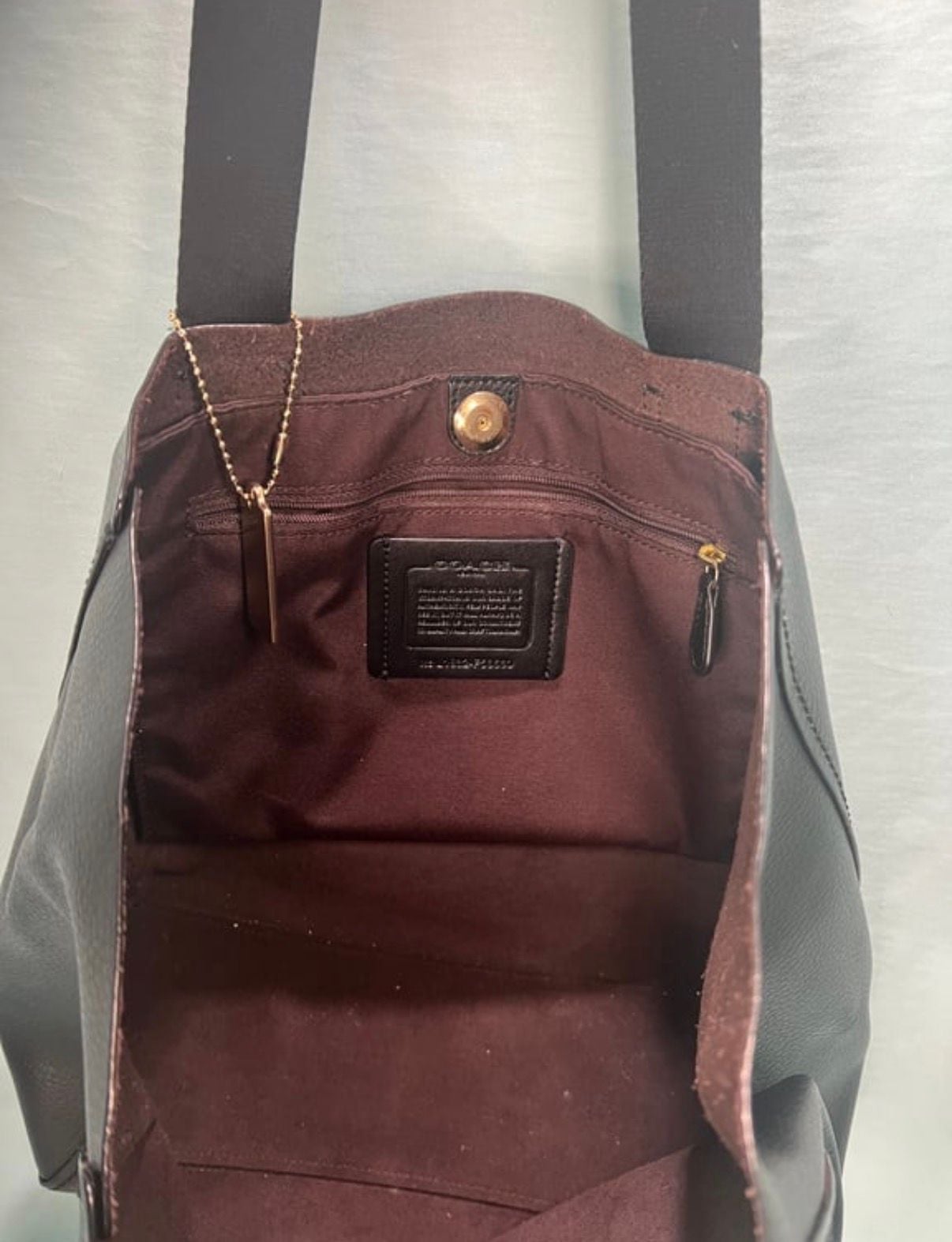 Coach Black Pebbled Leather Tote Bag 7