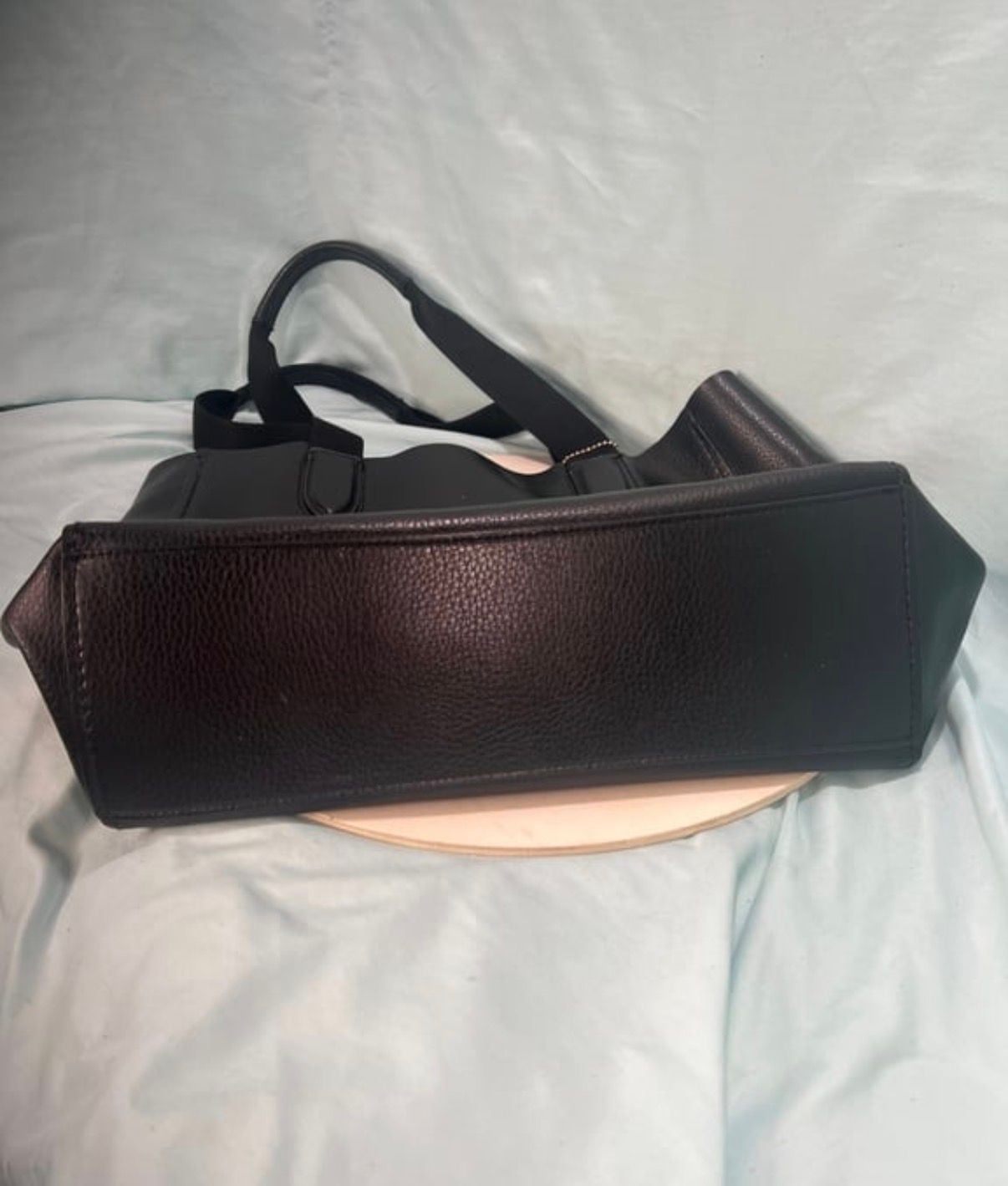 Coach Black Pebbled Leather Tote Bag 8
