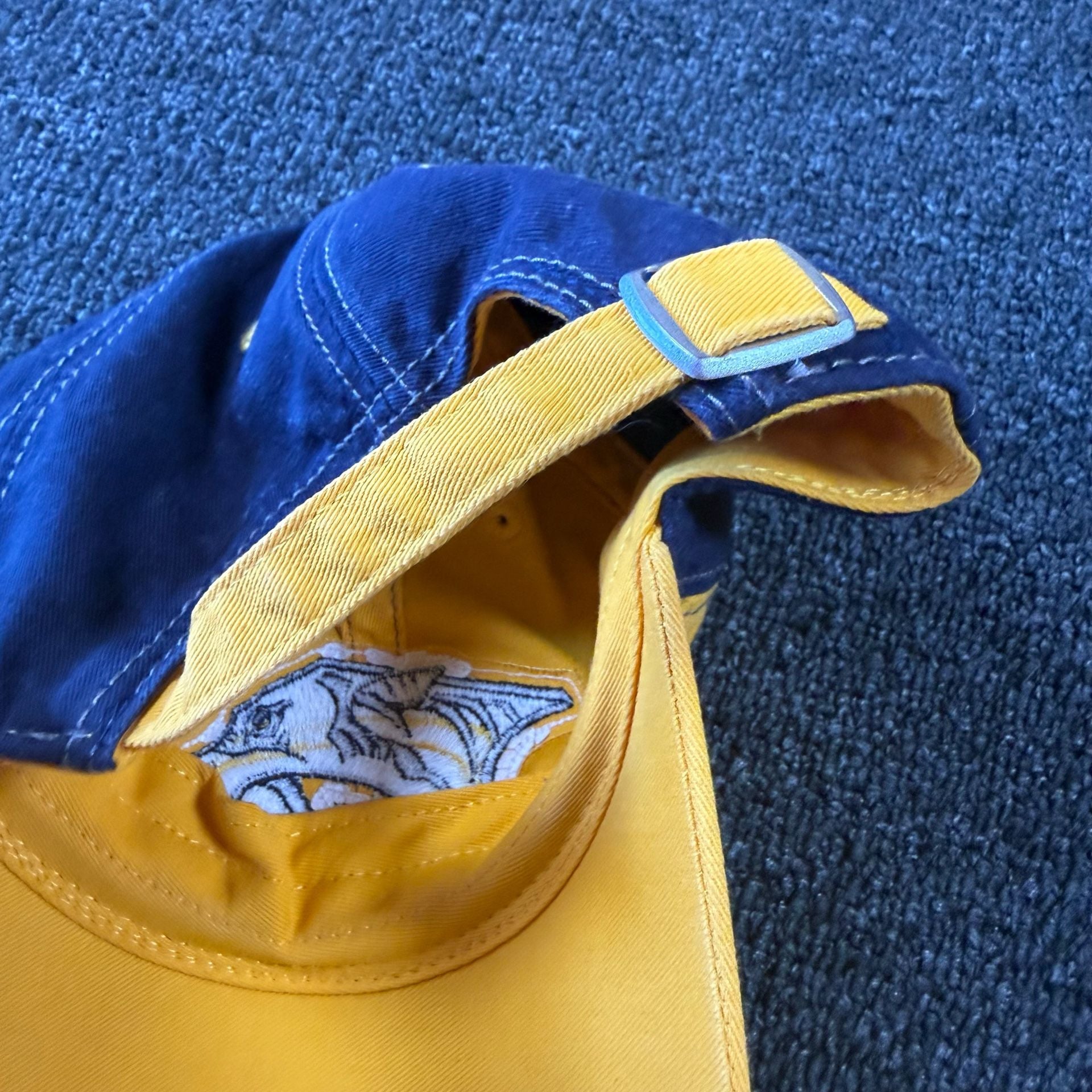 Nashville Predators Reebok 2000s Hat Cap Blue Yellow Embroidered Logo 7