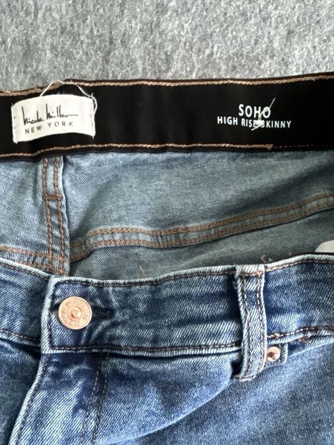 Nicole Miller Soho High Rise Skinny Jeans Size 18 Blue Denim 5