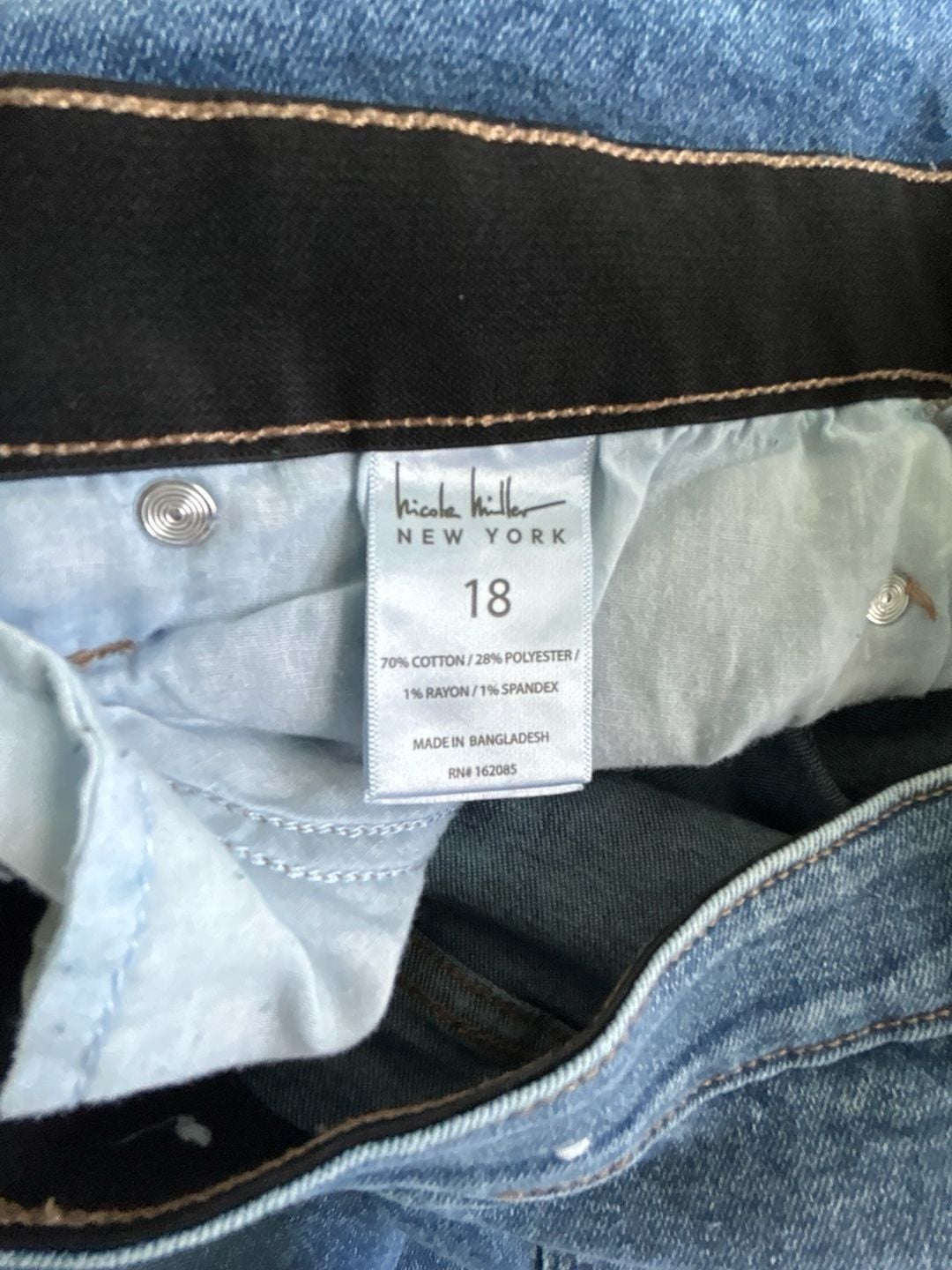 Nicole Miller Soho High Rise Skinny Jeans Size 18 Blue Denim 6