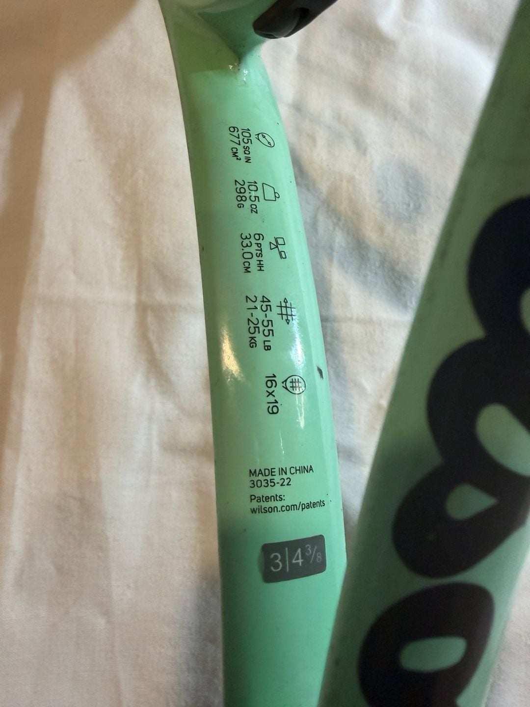 Wilson Blade Feel RXT 105 Tennis Racket Grip Size 3 4/38 Mint Green 5