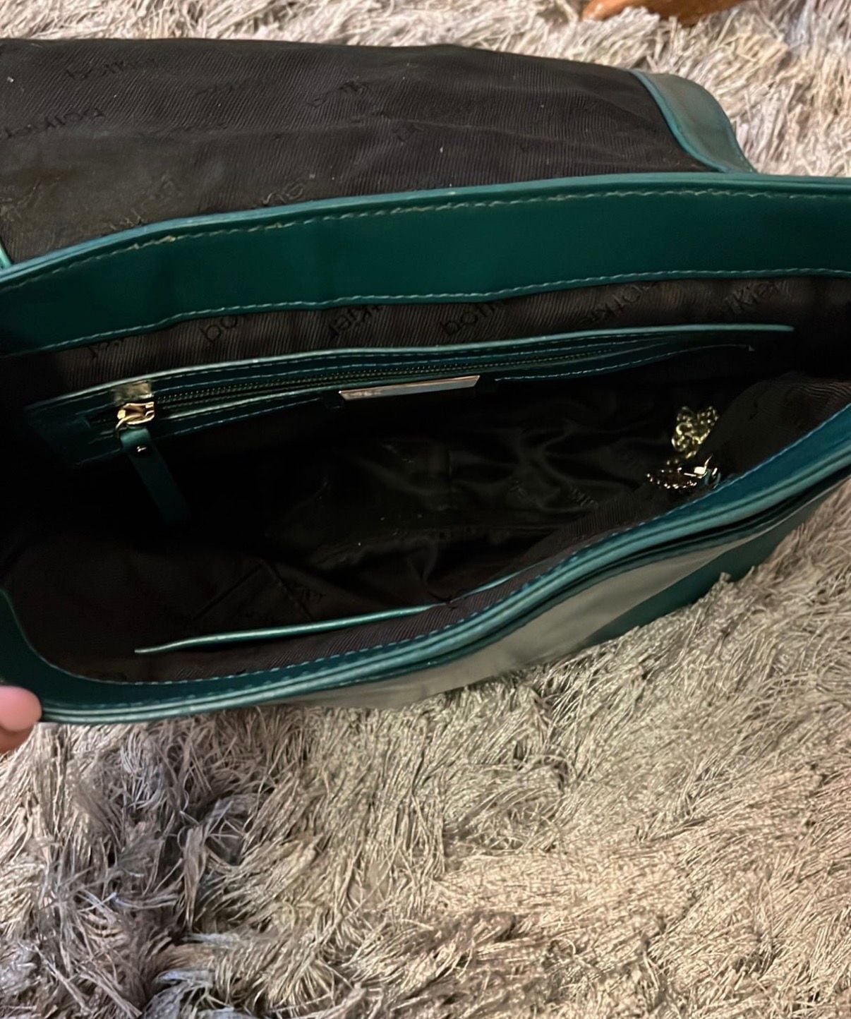 Botkier Green Leather Shoulder Bag Crossbody 5
