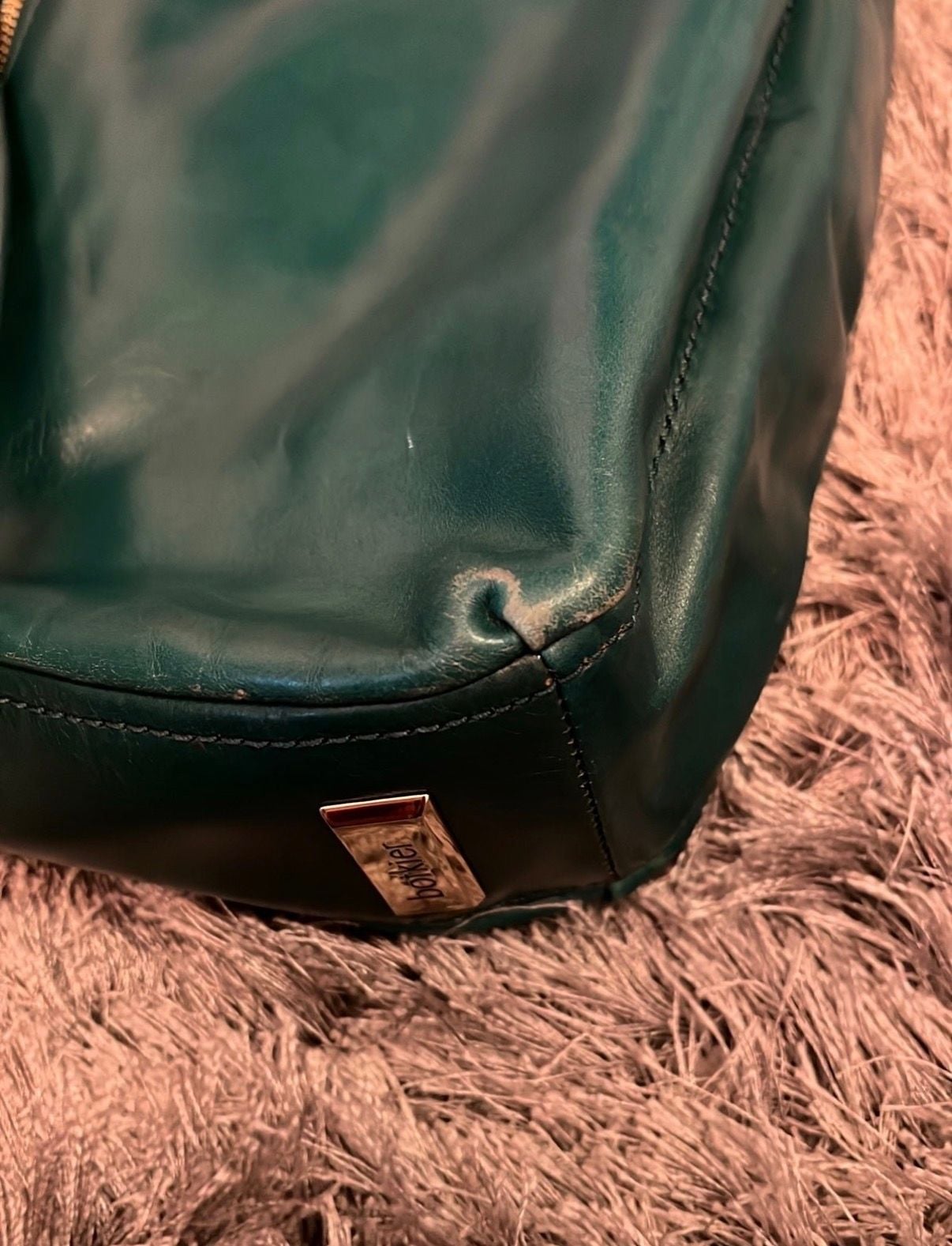 Botkier Green Leather Shoulder Bag Crossbody 7