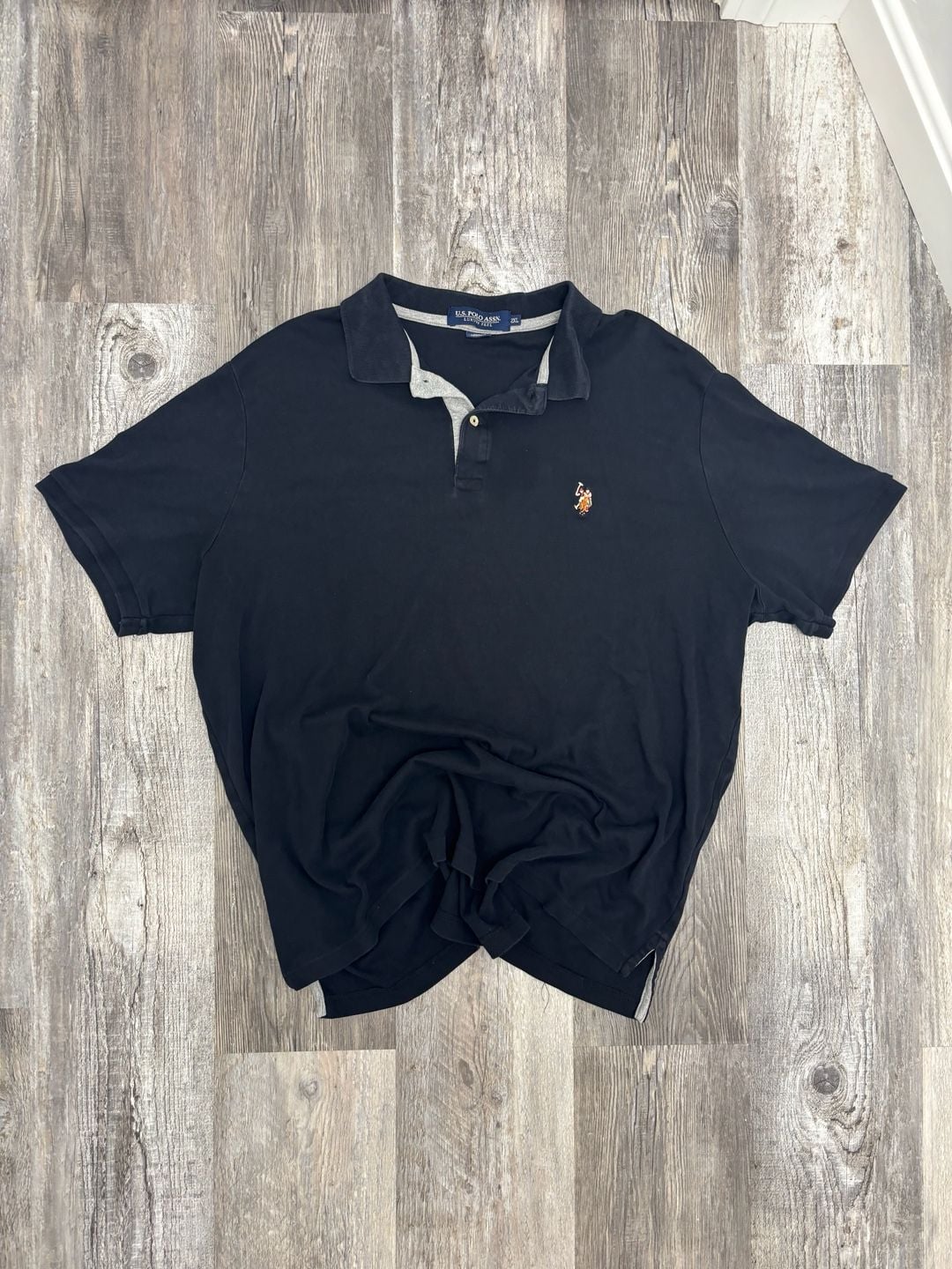 U.S. Polo Assn. Luxury Feel Polo Shirt Size 2XL Black Short Sleeve 1