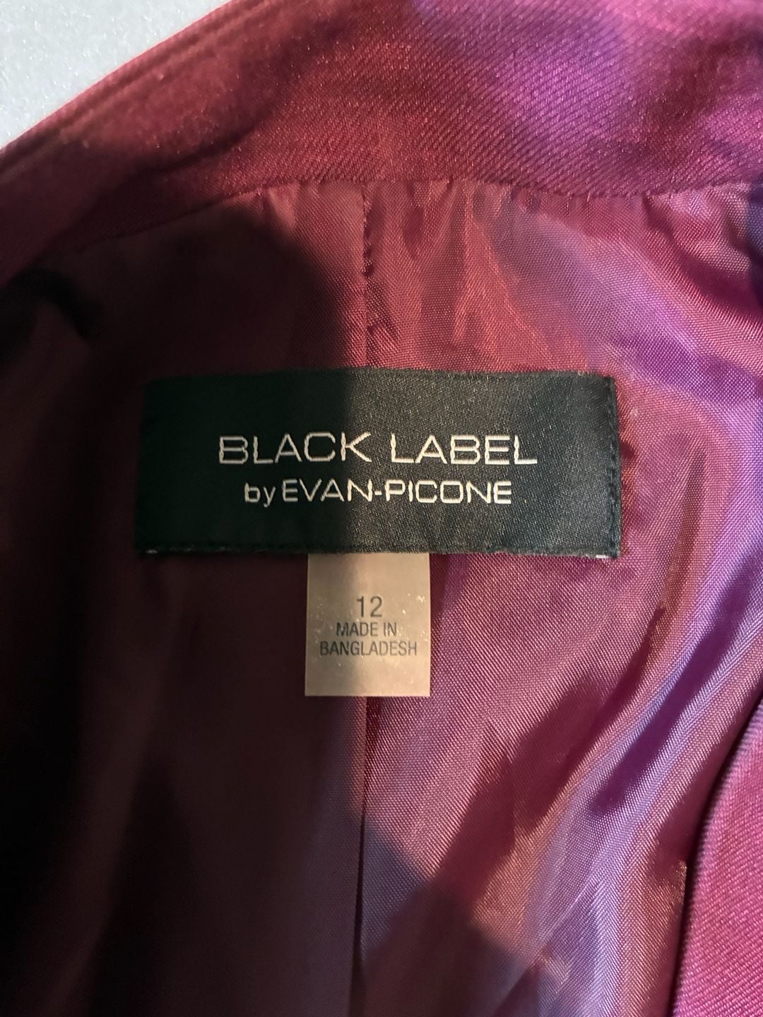 Black Label by Evan Picone Blazer Size 12 Plum Purple 3