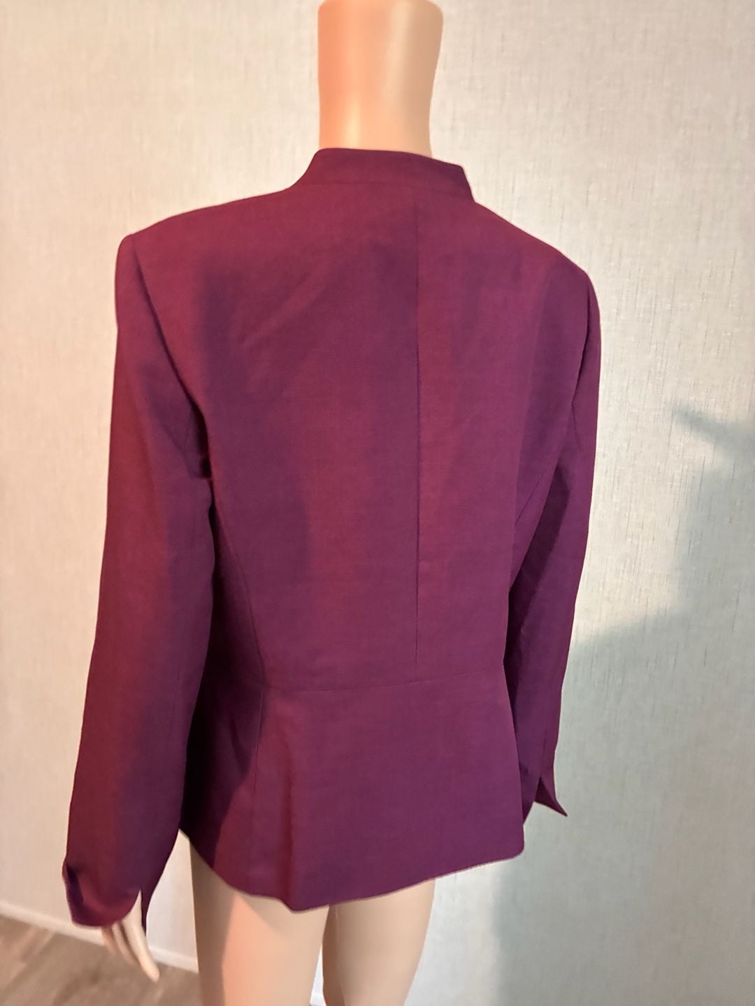 Black Label by Evan Picone Blazer Size 12 Plum Purple 4