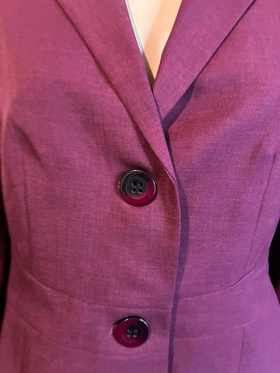 Black Label by Evan Picone Blazer Size 12 Plum Purple 5