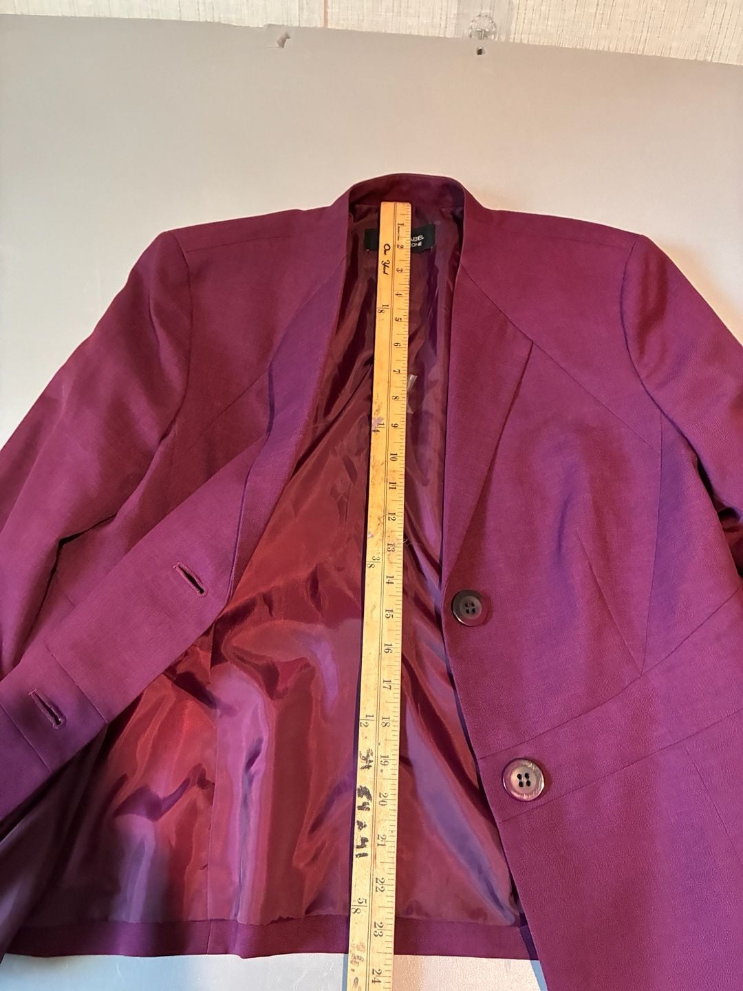 Black Label by Evan Picone Blazer Size 12 Plum Purple 6