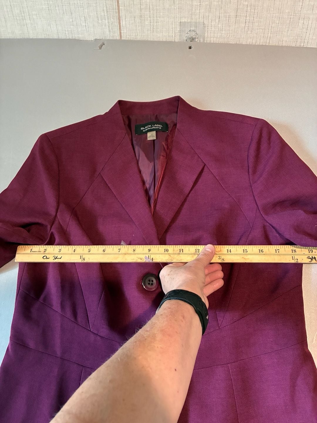 Black Label by Evan Picone Blazer Size 12 Plum Purple 7