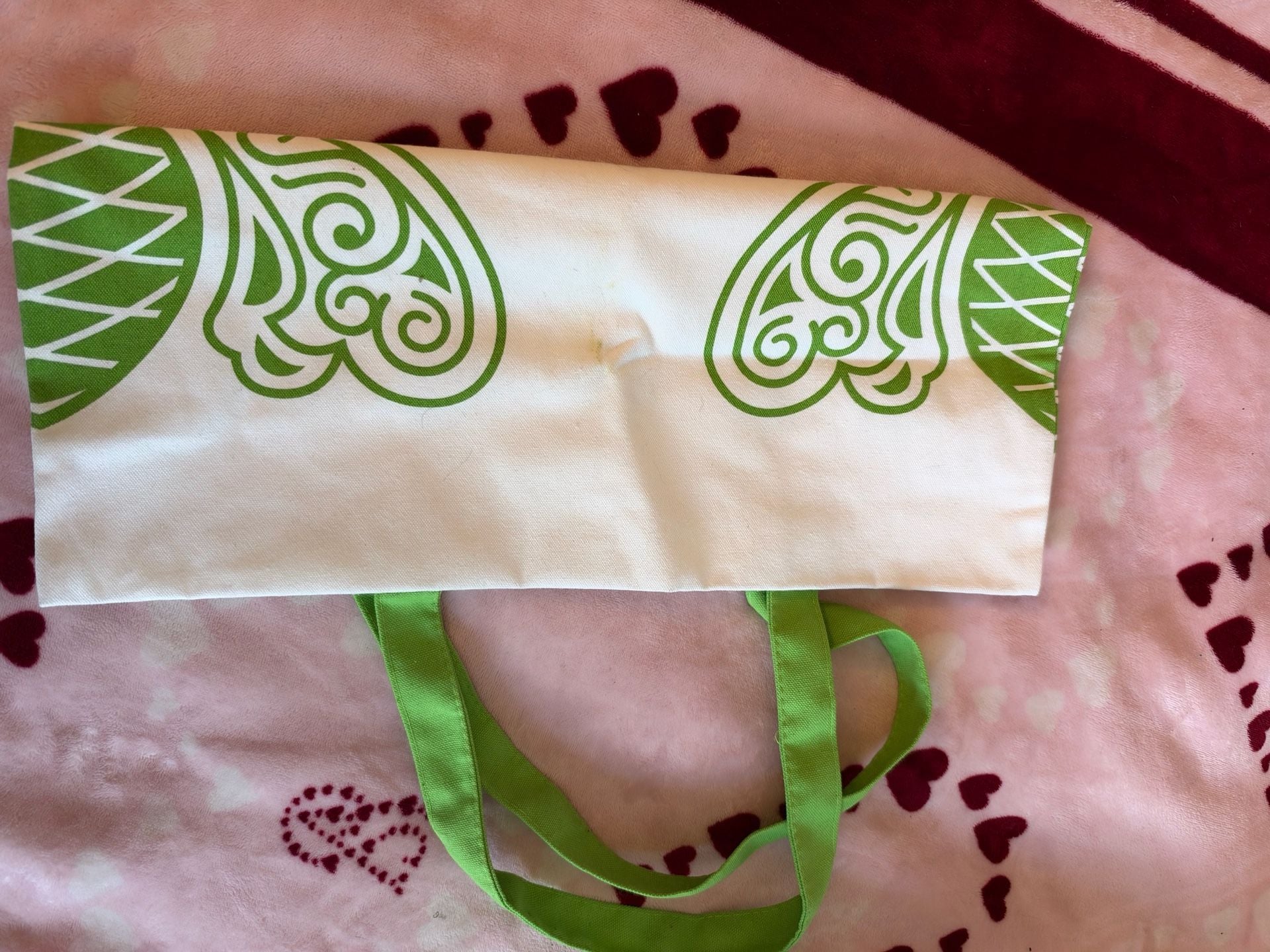 Patron Tequila Canvas Tote Bag Green White Promotional 4