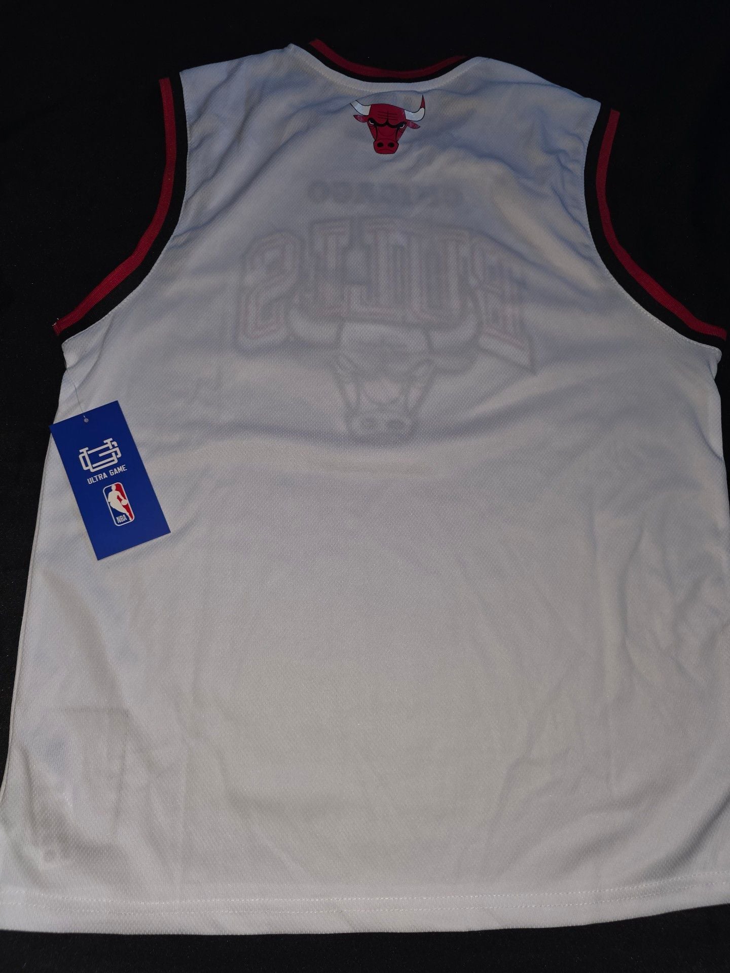 Ultra Game Chicago Bulls Jersey Size L White Basketball Tank Top 5