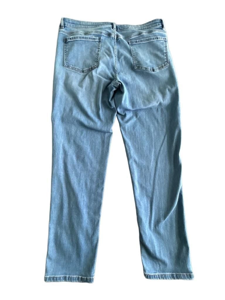 J.Jill Boyfriend Straight-Leg Ankle Jeans Size 14 Light Wash 4
