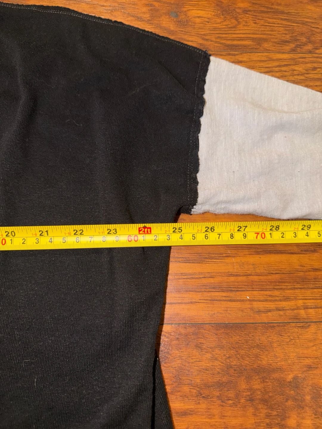 We The Free Henley Top Size S Black Contrasting Sleeves 3
