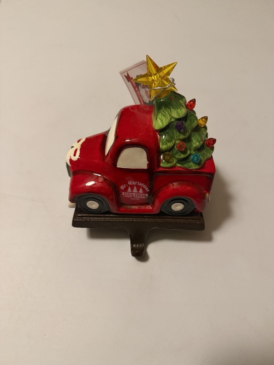 Mr. Christmas Red Truck Stocking Holder Light Up Christmas Decor 2
