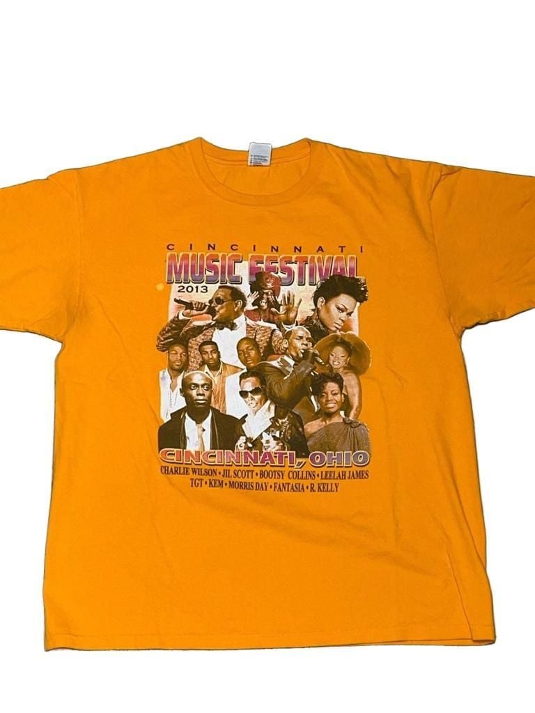 Anvil Cincinnati Music Festival 2013 T-Shirt Size XL Orange 2