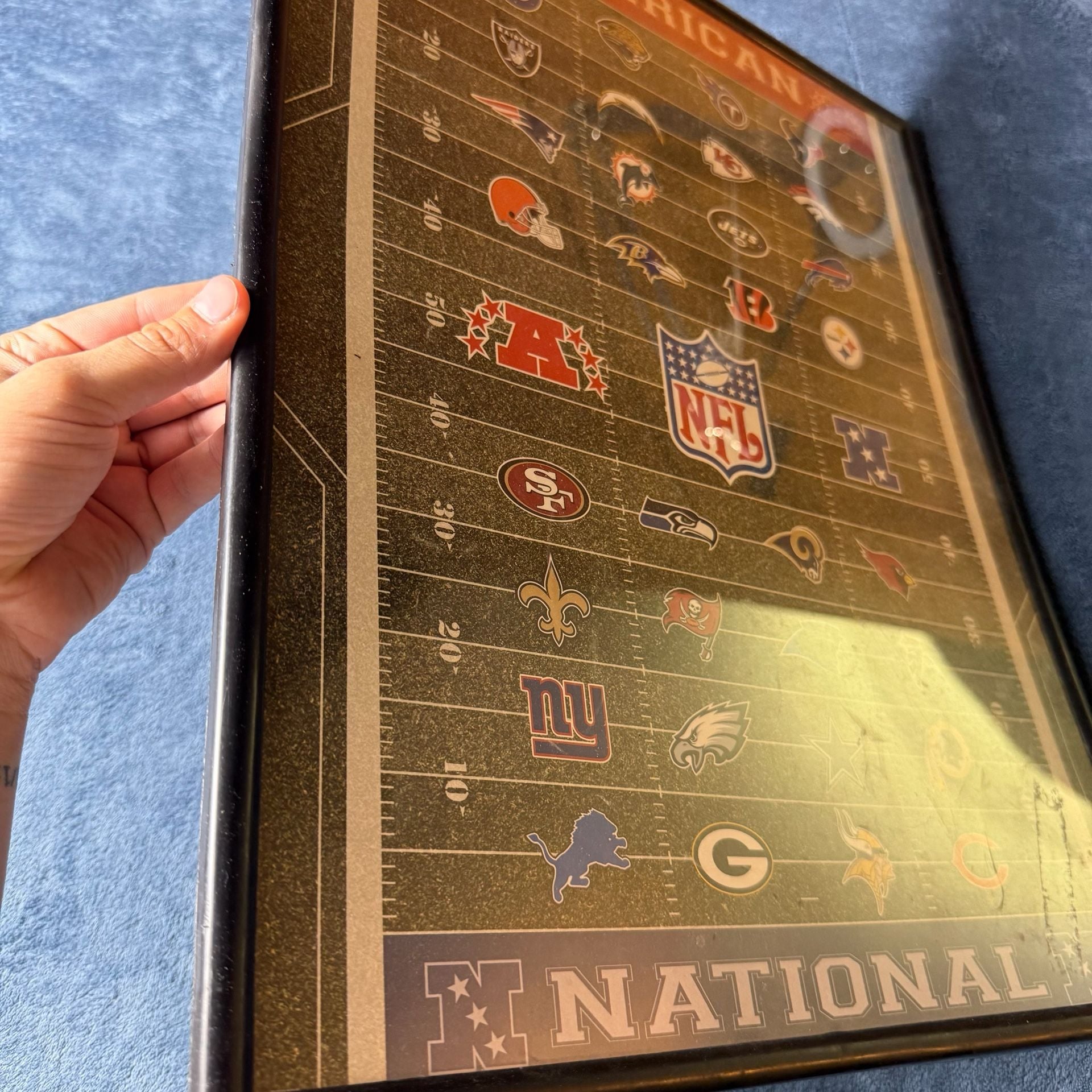 NFL American and National Conference Teams Framed Poster 3