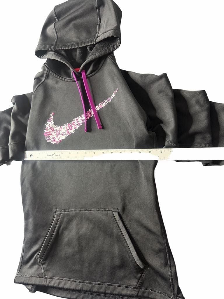 Nike Therma-Fit Hoodie Size M Black Pink Just Do It Swoosh 4