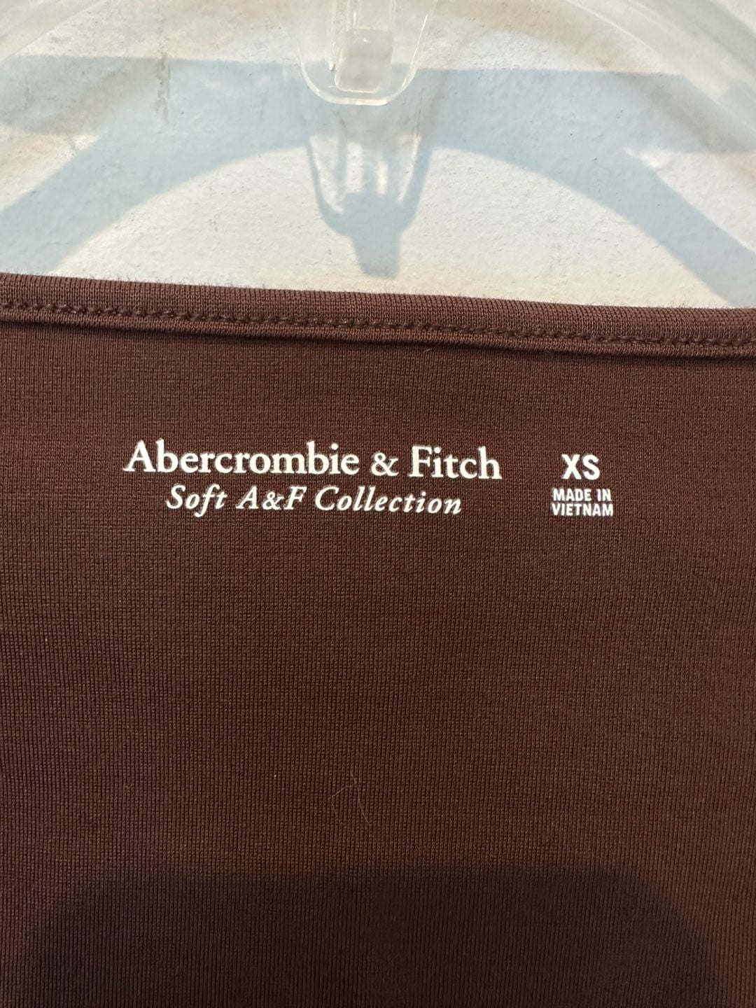 Abercrombie & Fitch Square Neck Long Sleeve Top Size XS Brown 4
