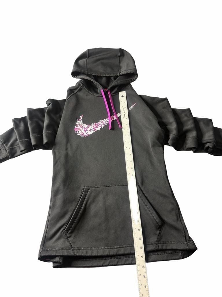 Nike Therma-Fit Hoodie Size M Black Pink Just Do It Swoosh 7