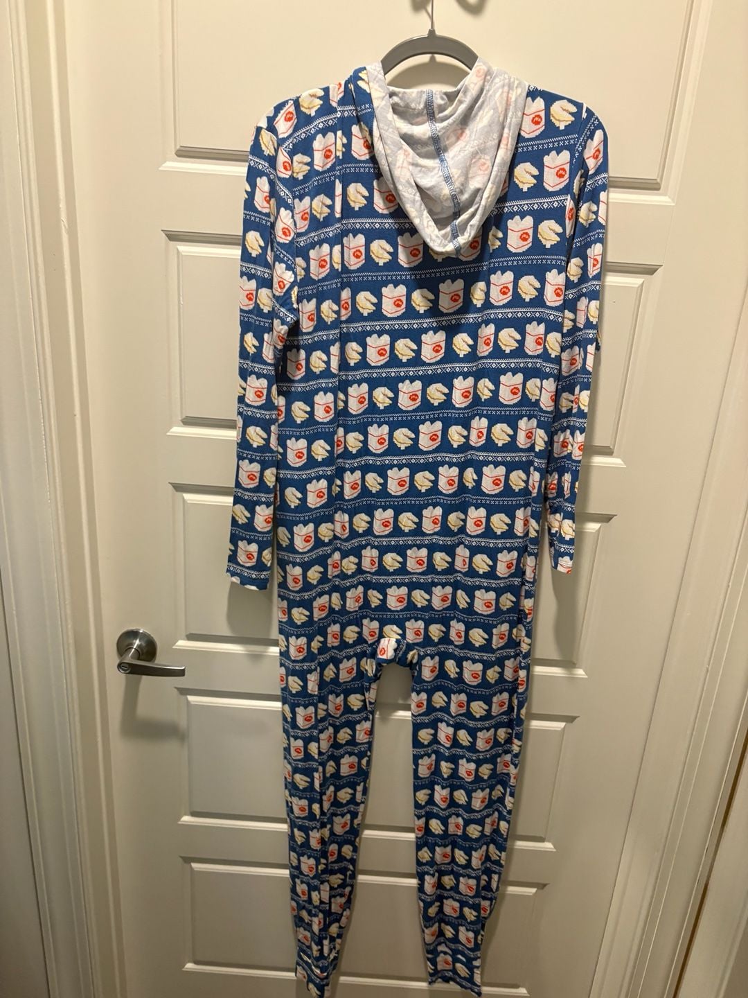 MeUndies Onesie Size S/M Takeout Fortune Cookie Hooded Pajama Jumpsuit 7