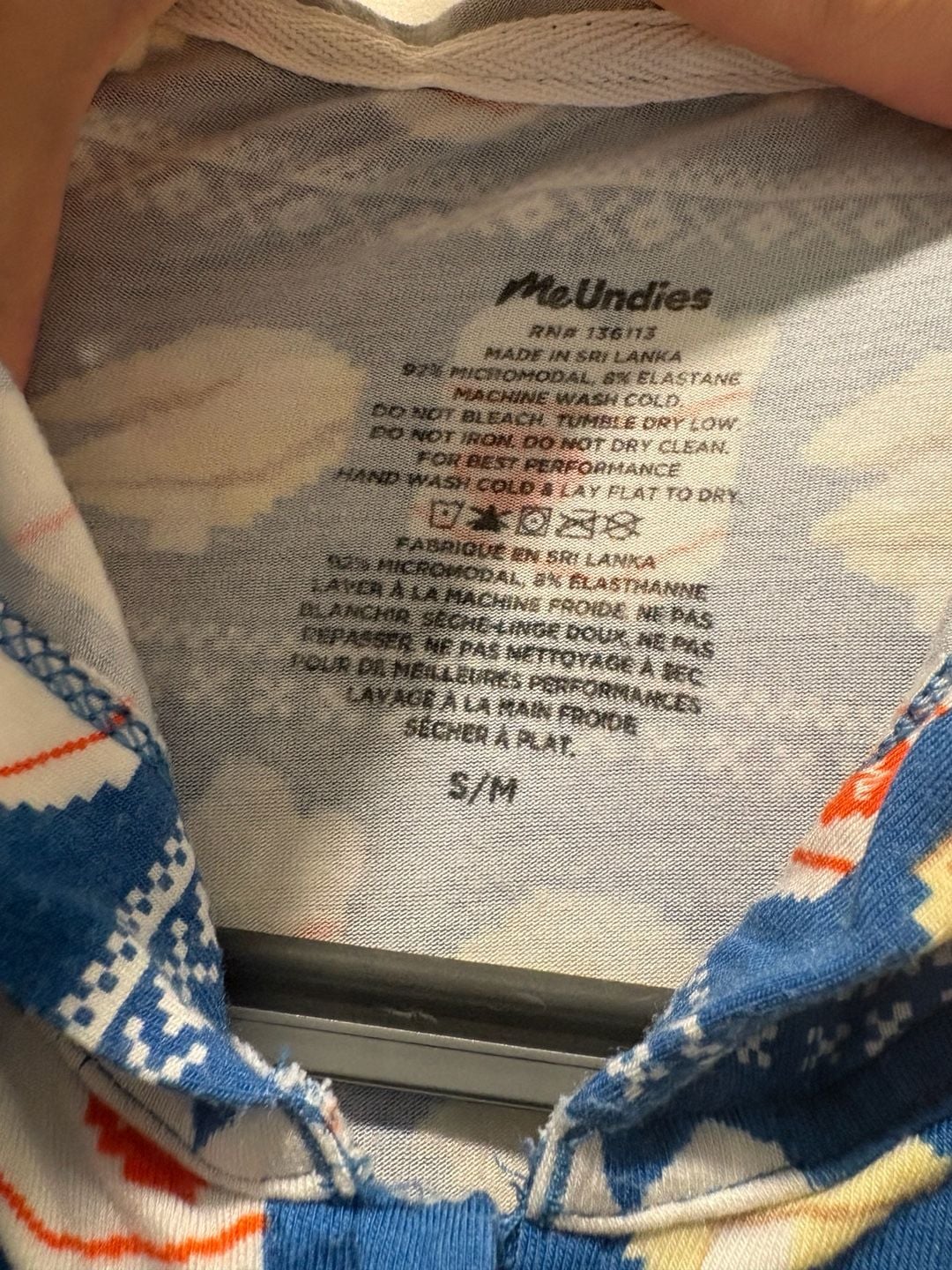 MeUndies Onesie Size S/M Takeout Fortune Cookie Hooded Pajama Jumpsuit 9