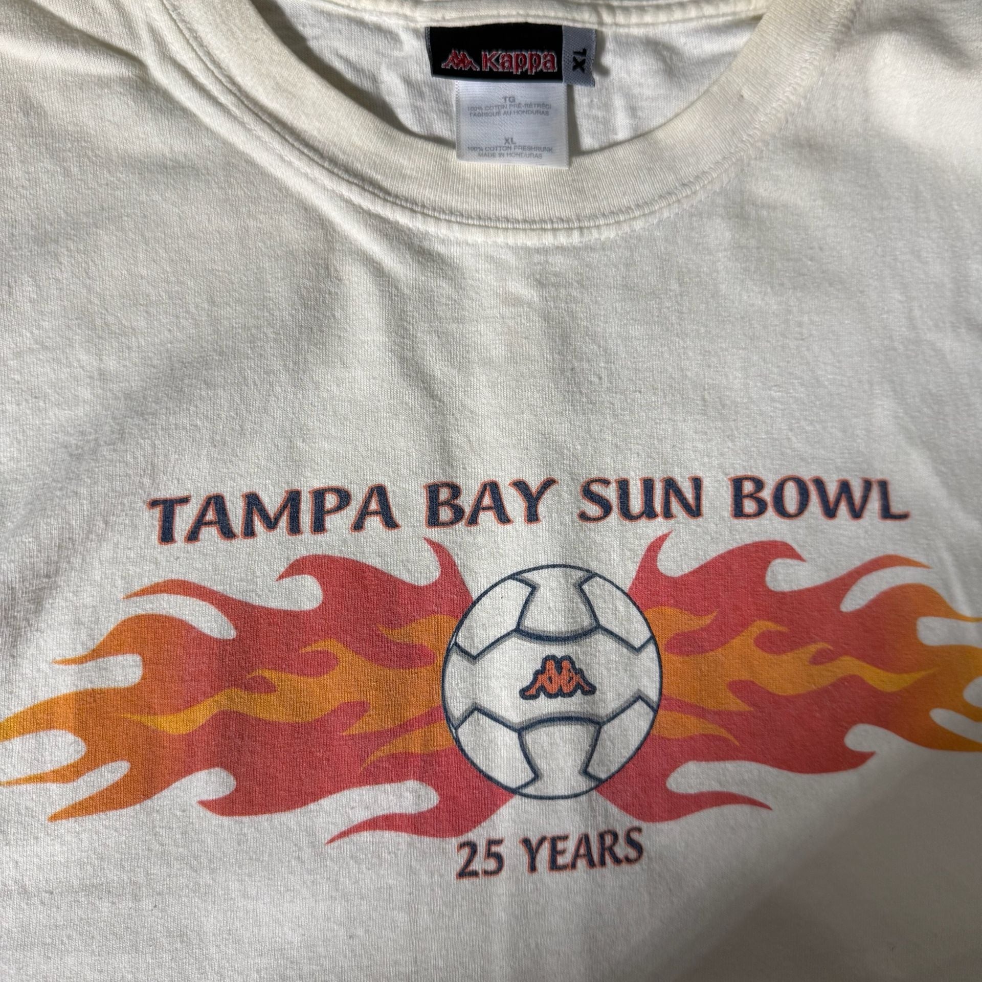 Kappa Tampa Bay Sun Bowl 25 Years T-Shirt Size XL White Graphic 4