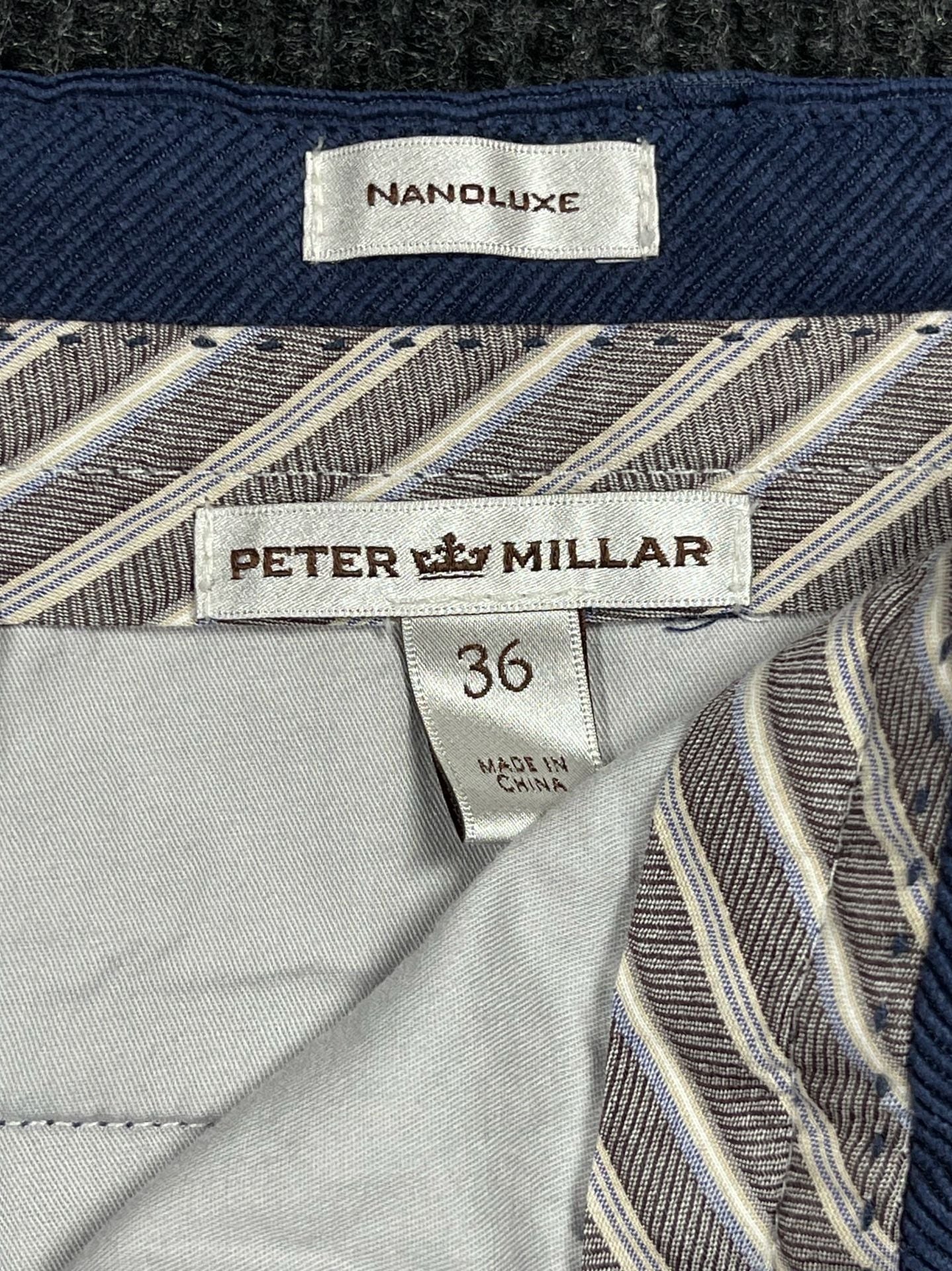 Peter Millar Men’s Nanoluxe Corduroy Pants Size 36 Blue 3