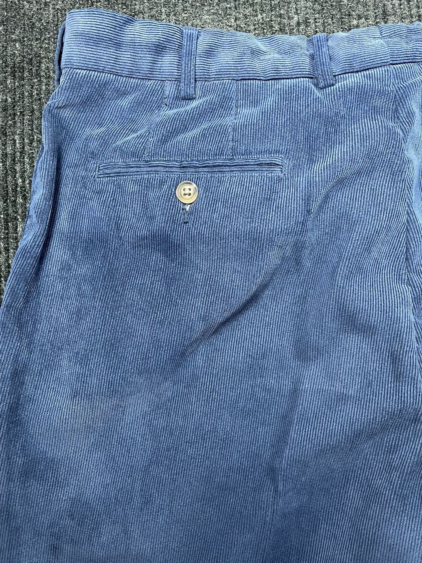 Peter Millar Men’s Nanoluxe Corduroy Pants Size 36 Blue 8