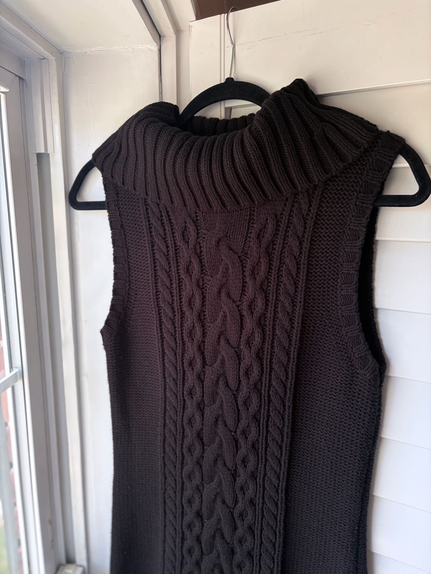 Cable Knit Turtleneck Sweater Dress Old Money Après Ski Winter Resort 4