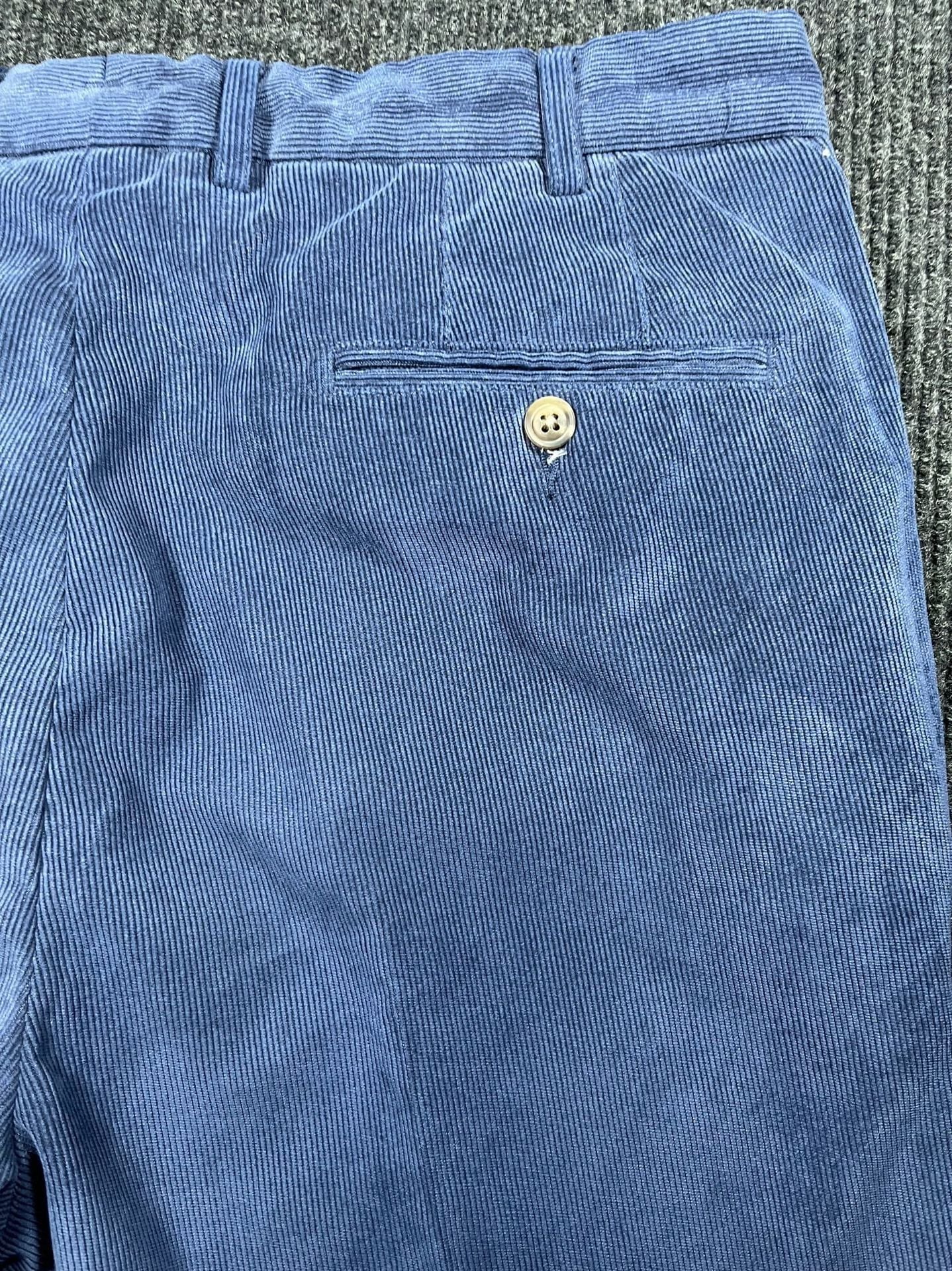 Peter Millar Men’s Nanoluxe Corduroy Pants Size 36 Blue 9